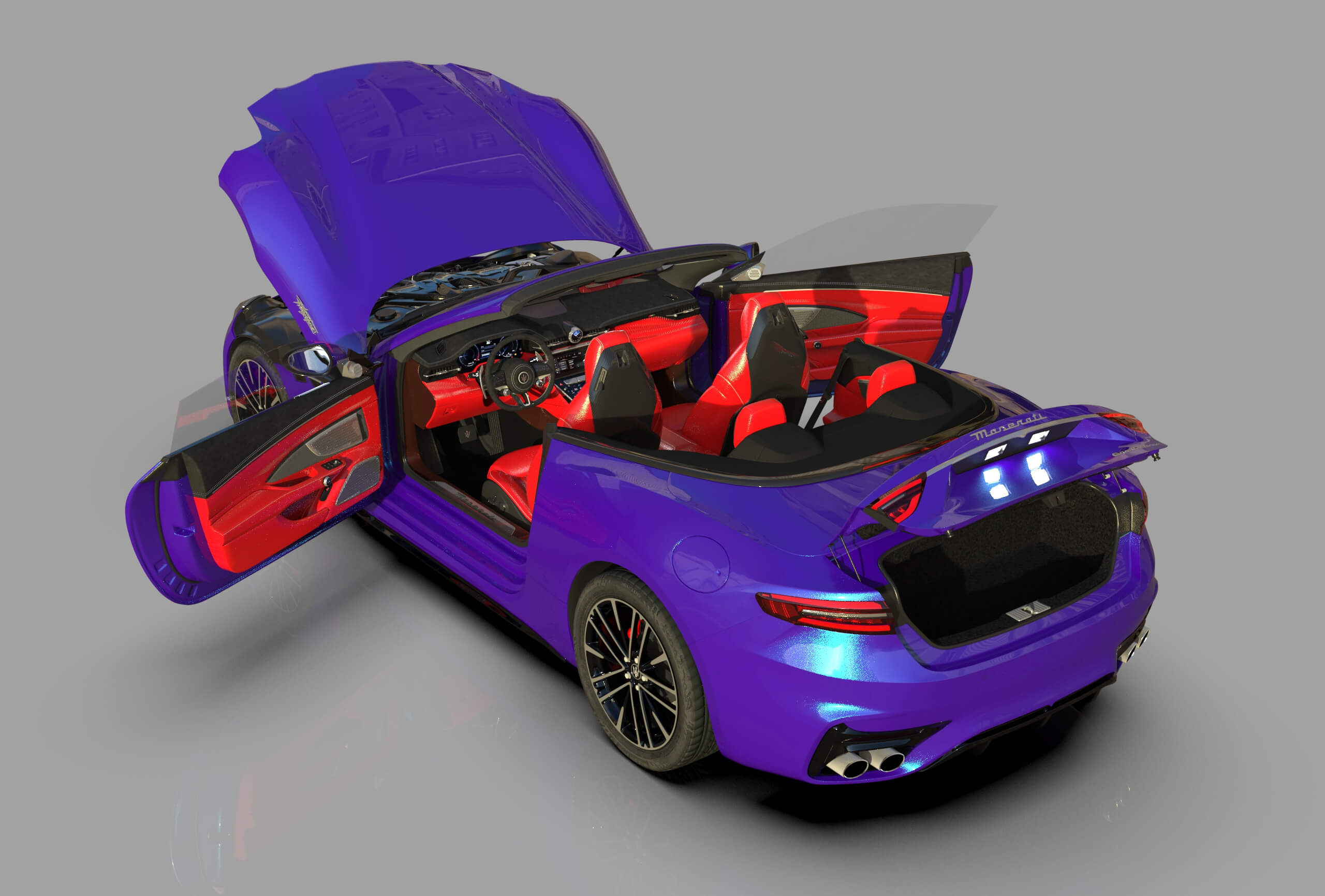 Maserati GranCabrio Trofeo 2023 HQinterior 3D Model