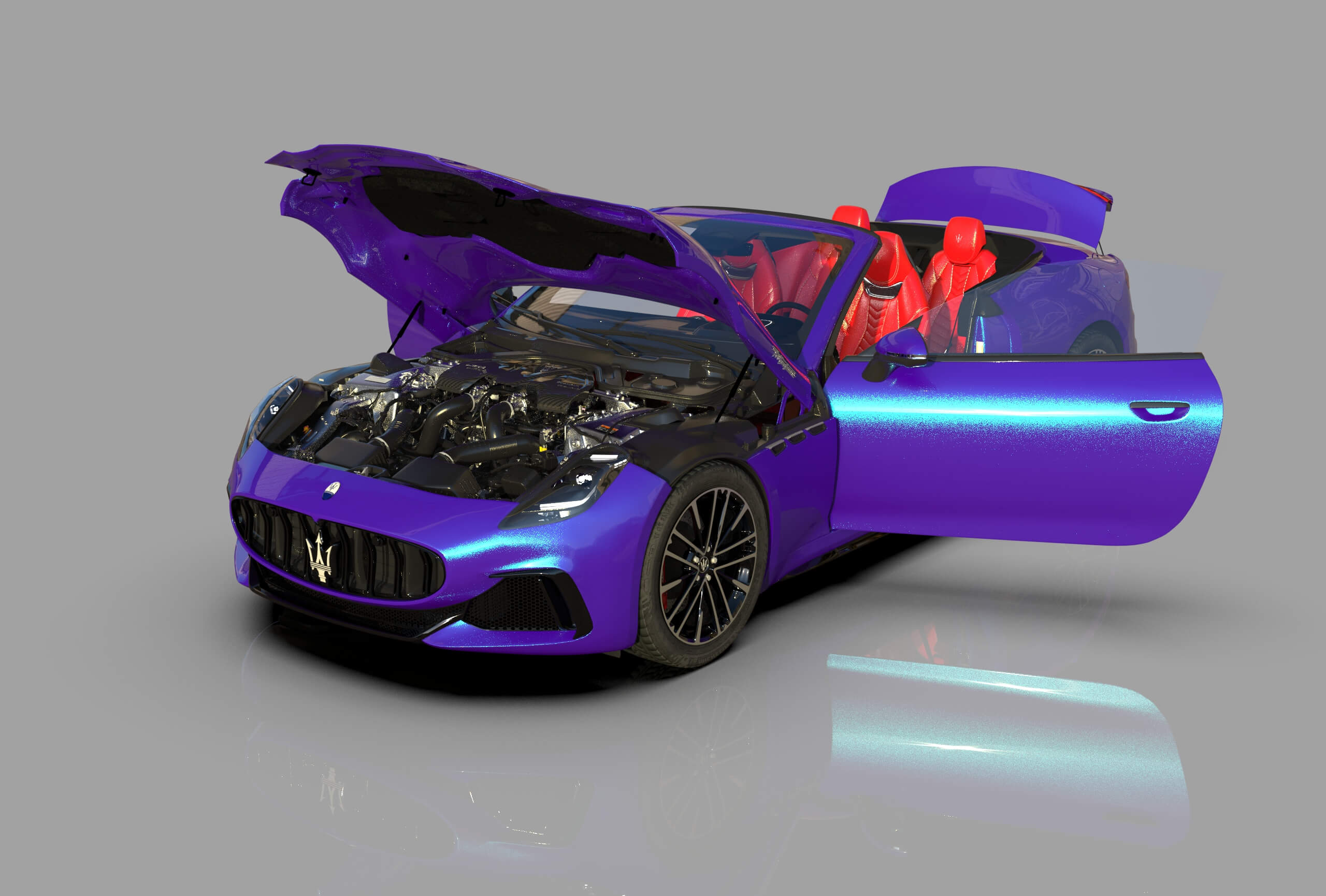 Maserati GranCabrio Trofeo 2023 HQinterior 3D Model