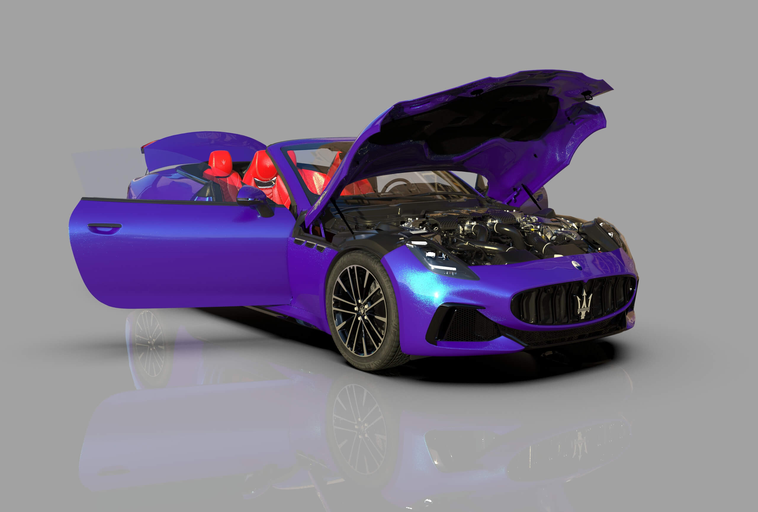 Maserati GranCabrio Trofeo 2023 HQinterior 3D Model