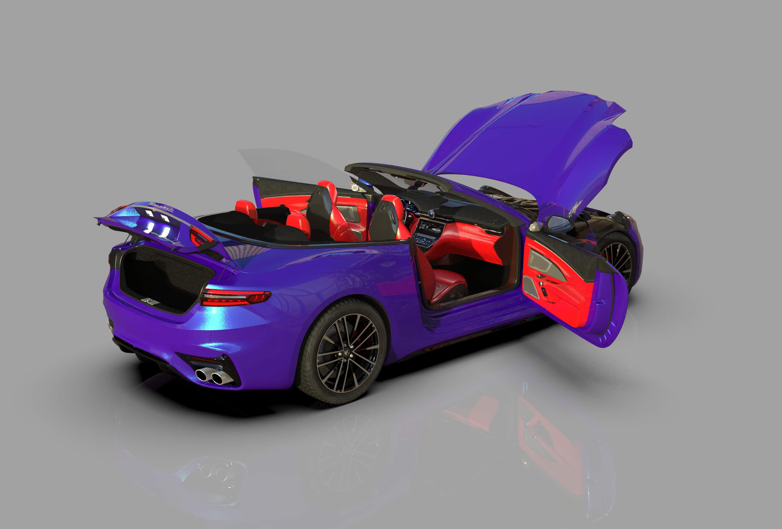 Maserati GranCabrio Trofeo 2023 HQinterior 3D Model