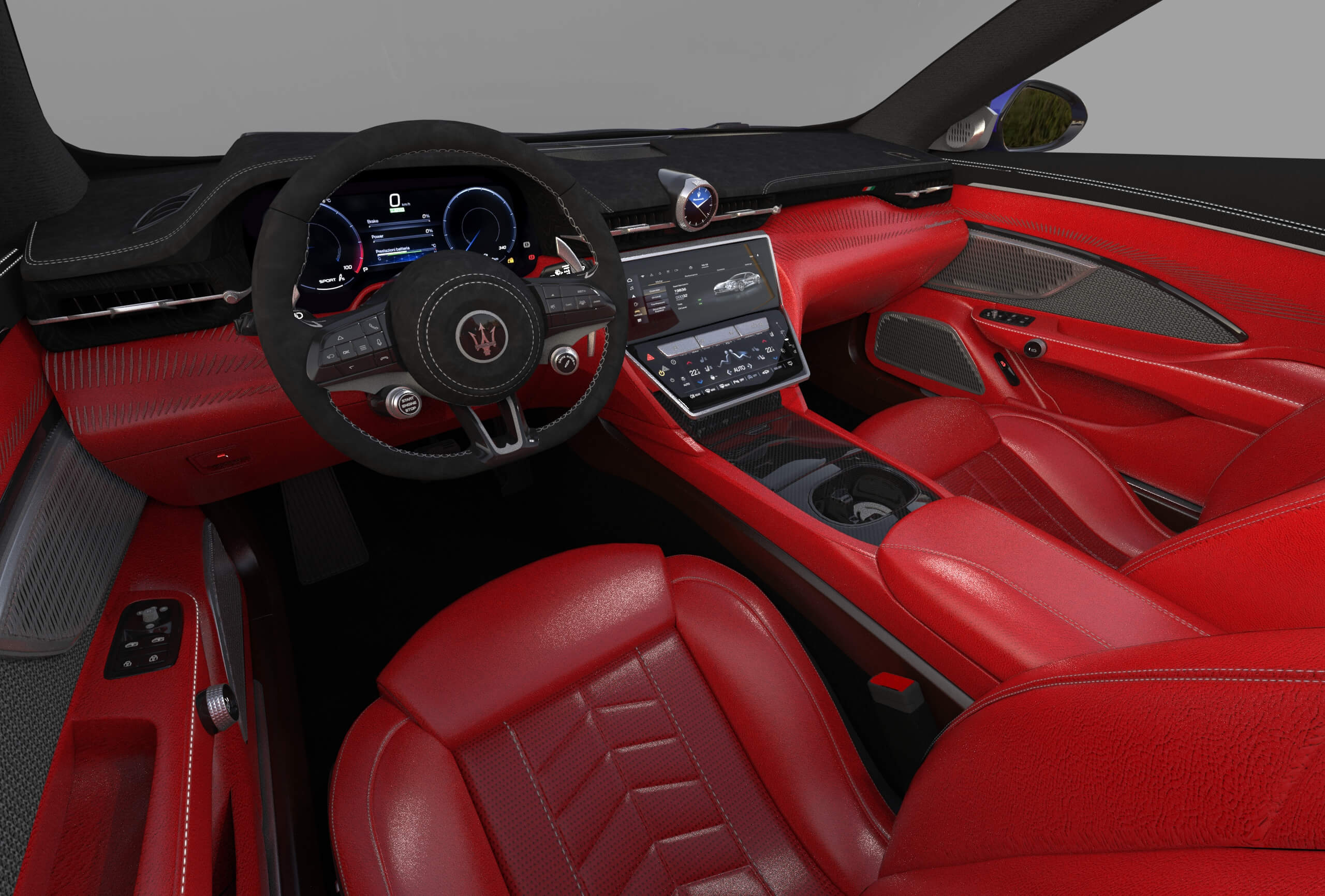 Maserati GranCabrio Trofeo 2023 HQinterior 3D Model