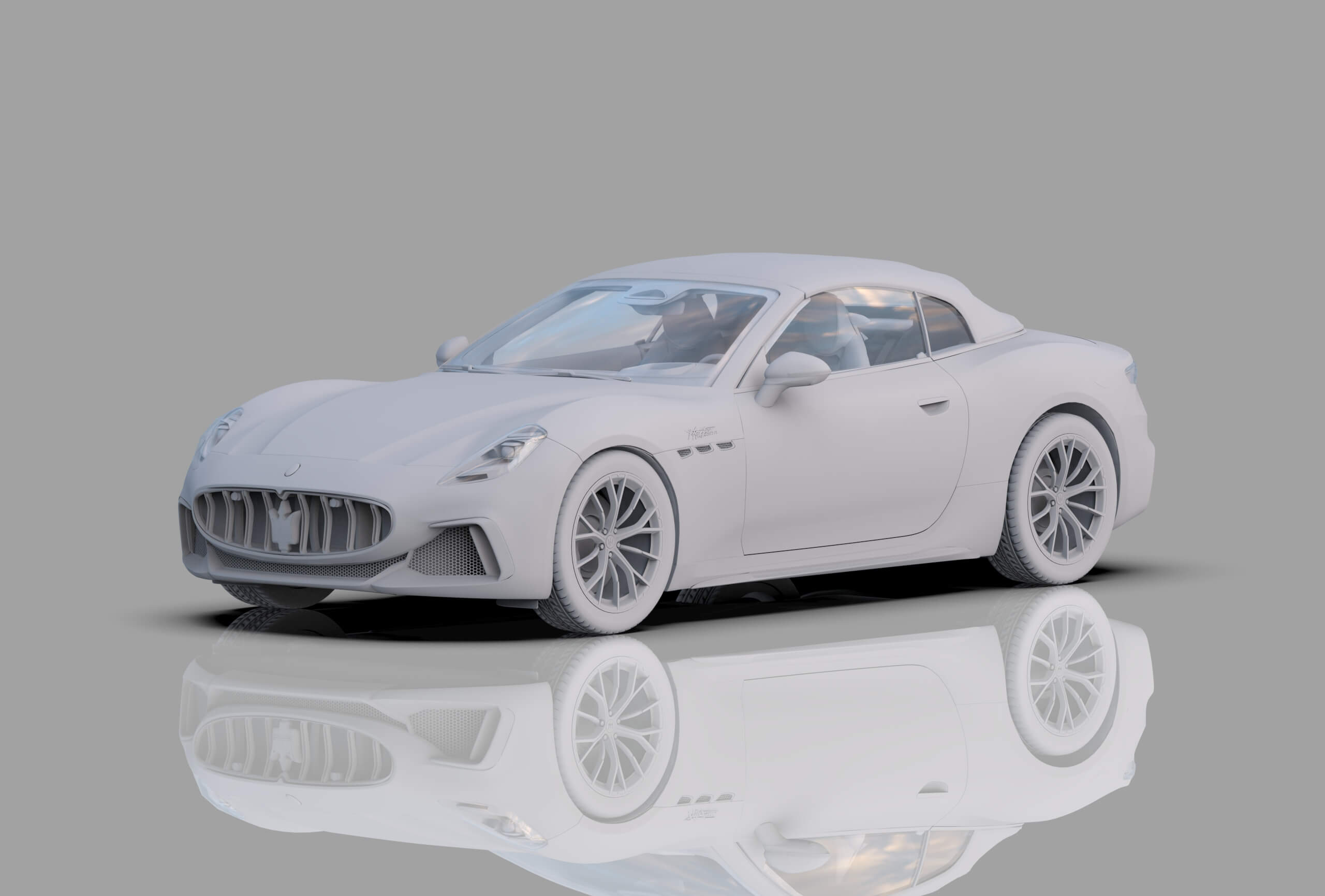 Maserati GranCabrio Trofeo 2023 HQinterior 3D Model