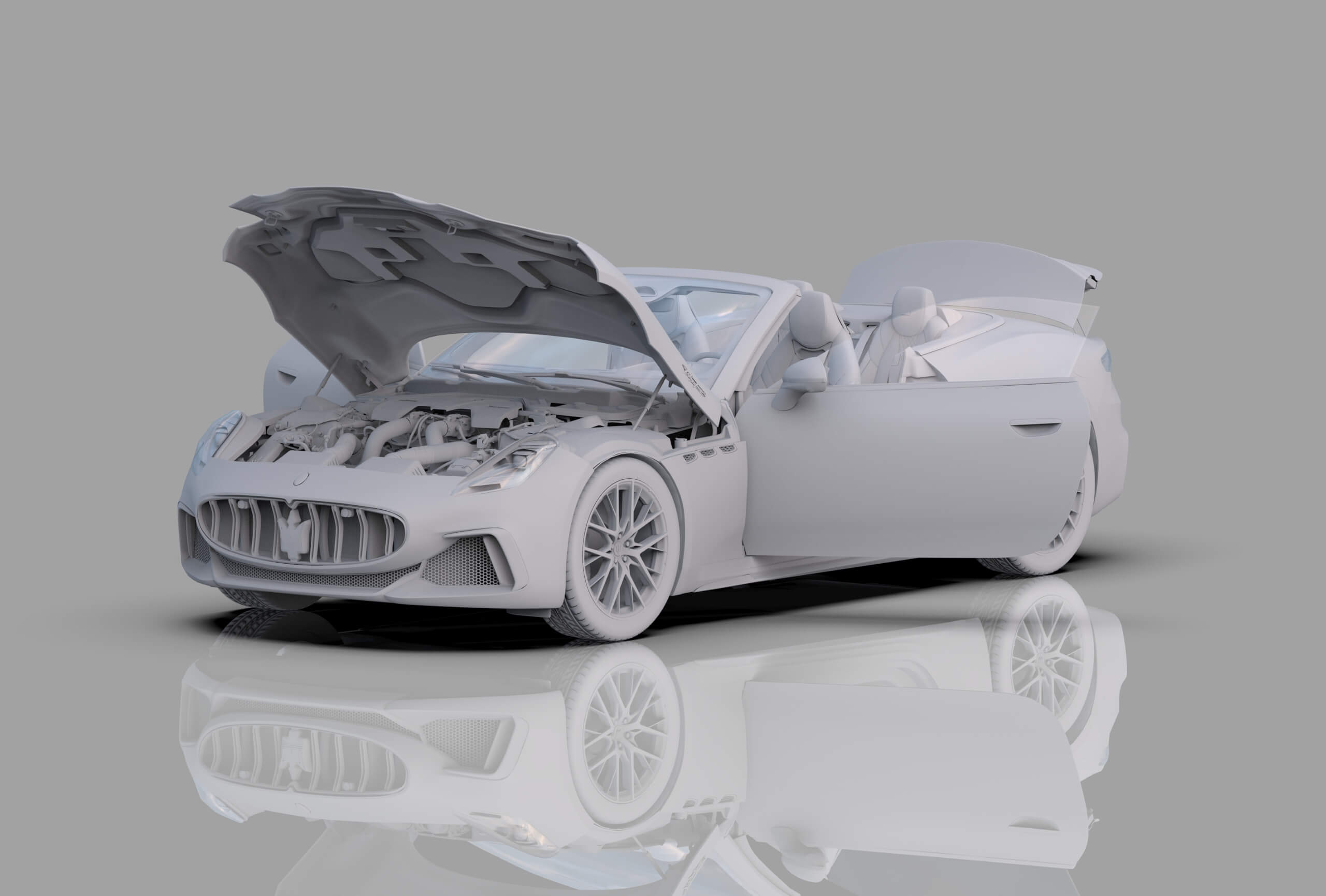 Maserati GranCabrio Trofeo 2023 HQinterior 3D Model