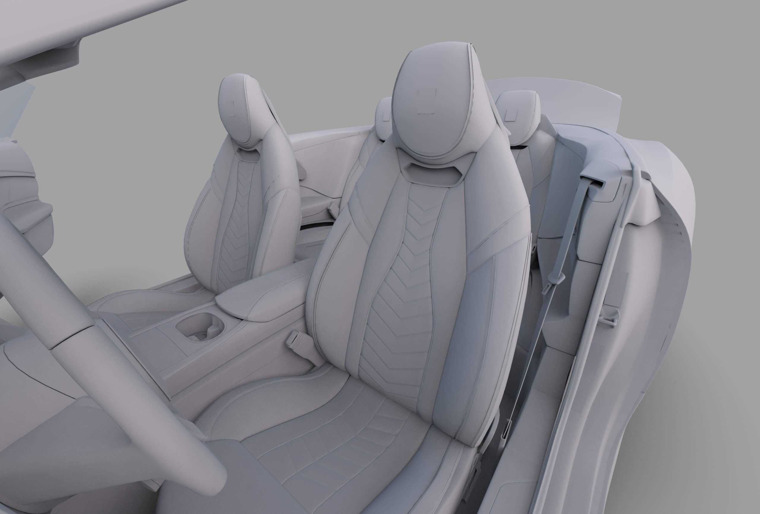 Maserati GranCabrio Trofeo 2023 HQinterior 3D Model