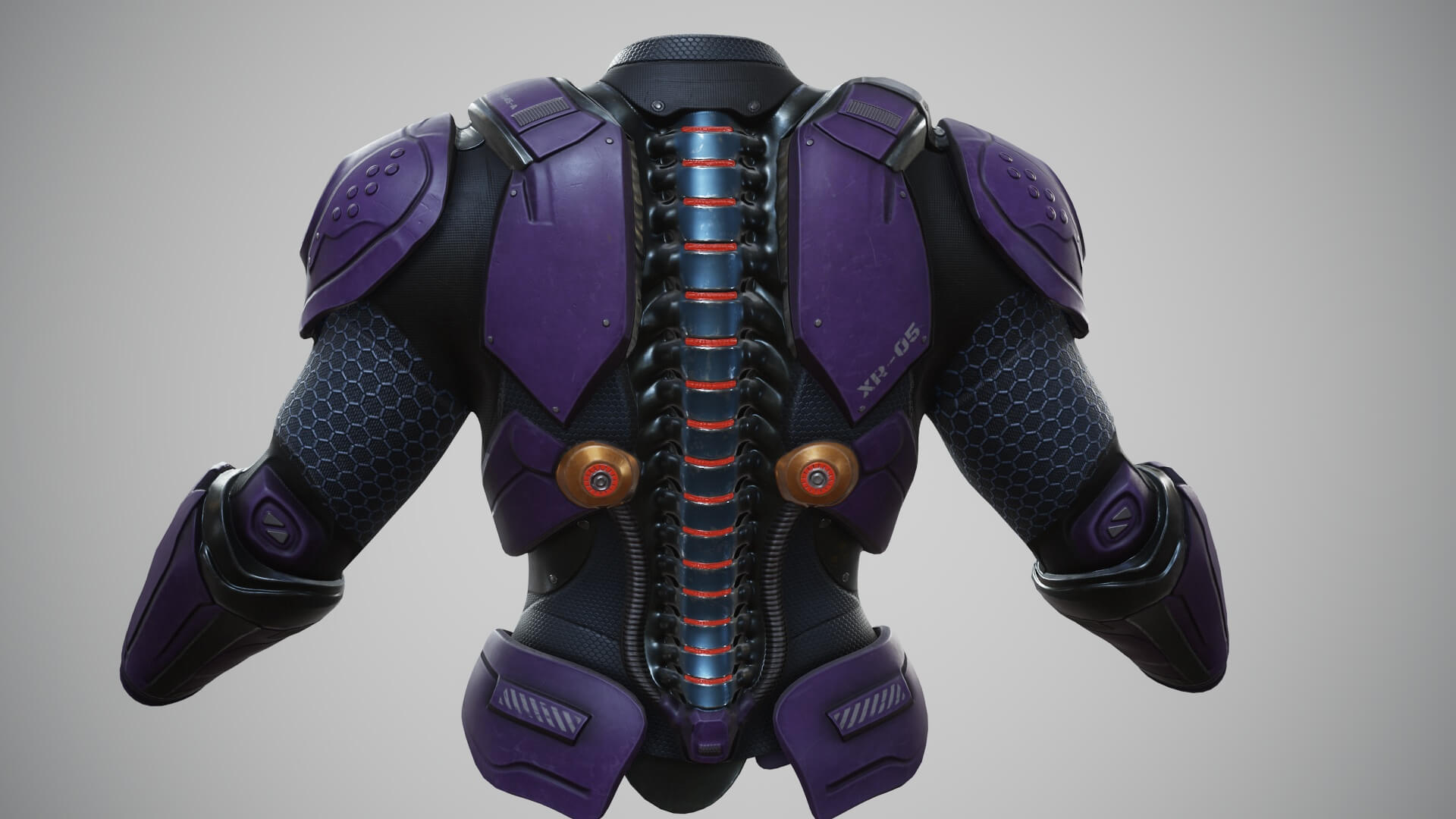 Sci-Fi Chest Armor P06 3D Model