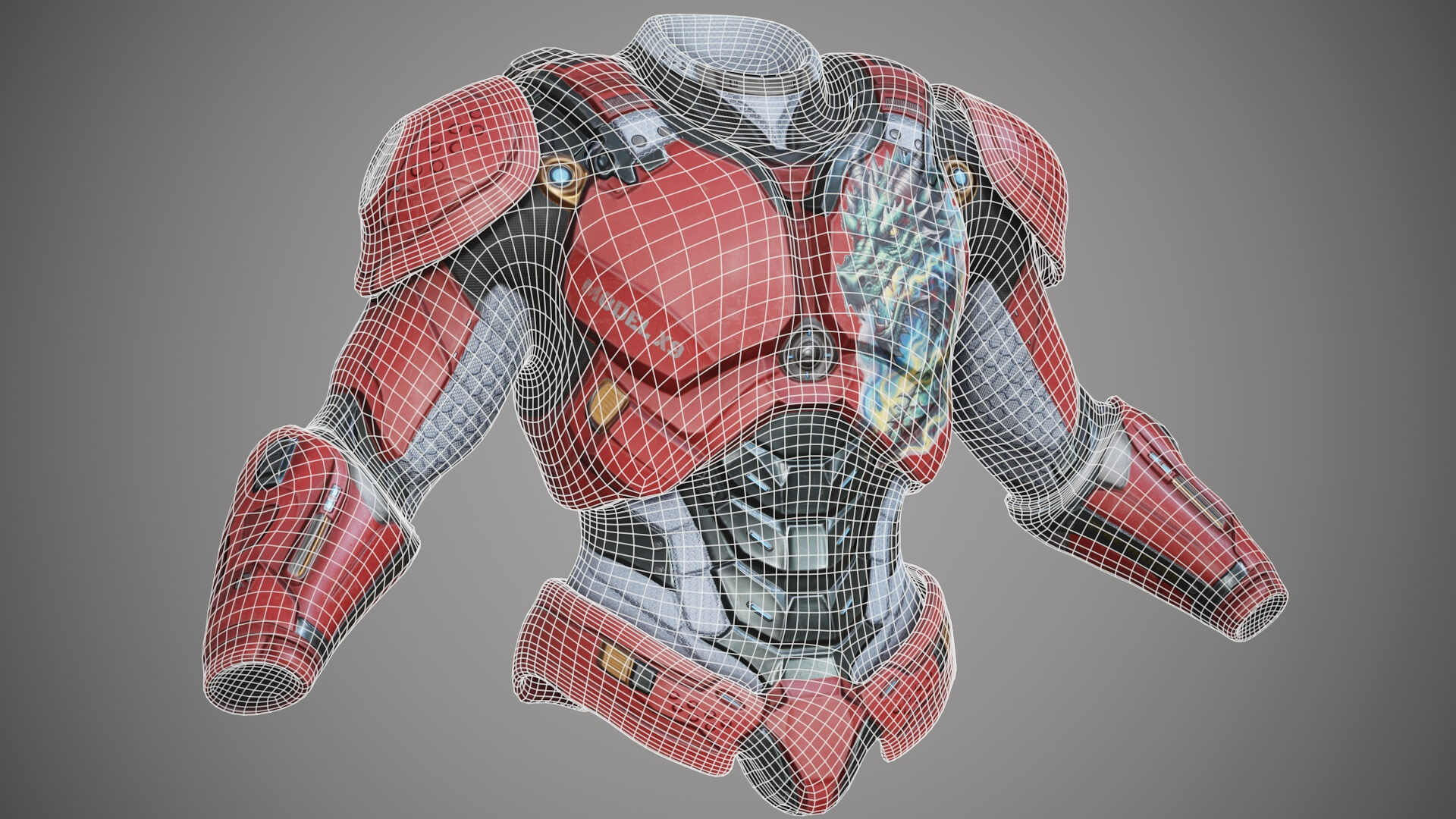 Sci-Fi Chest Armor P06 3D Model