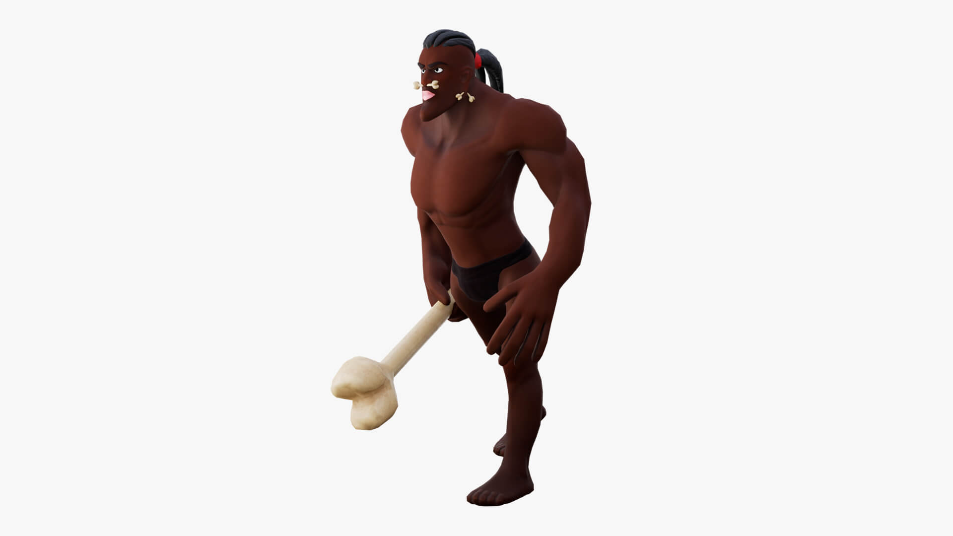Stylized Savager Primitive Wild Rigged Stylized Character 3D Model