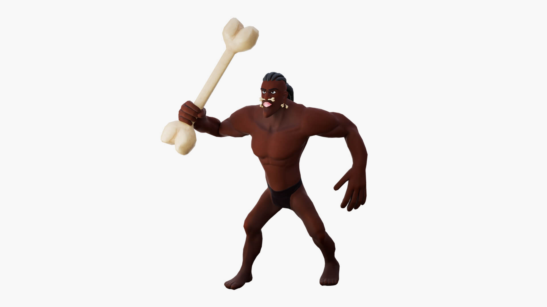 Stylized Savager Primitive Wild Rigged Stylized Character 3D Model