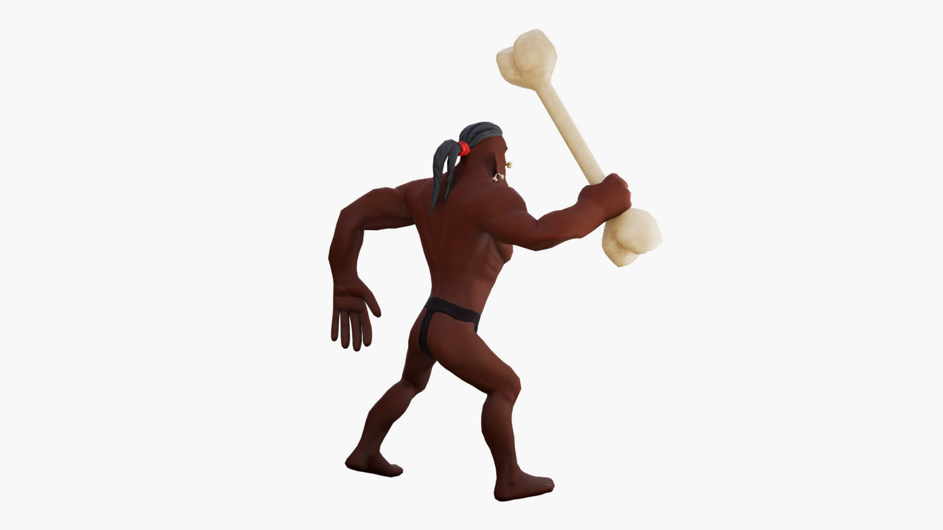 Stylized Savager Primitive Wild Rigged Stylized Character 3D Model
