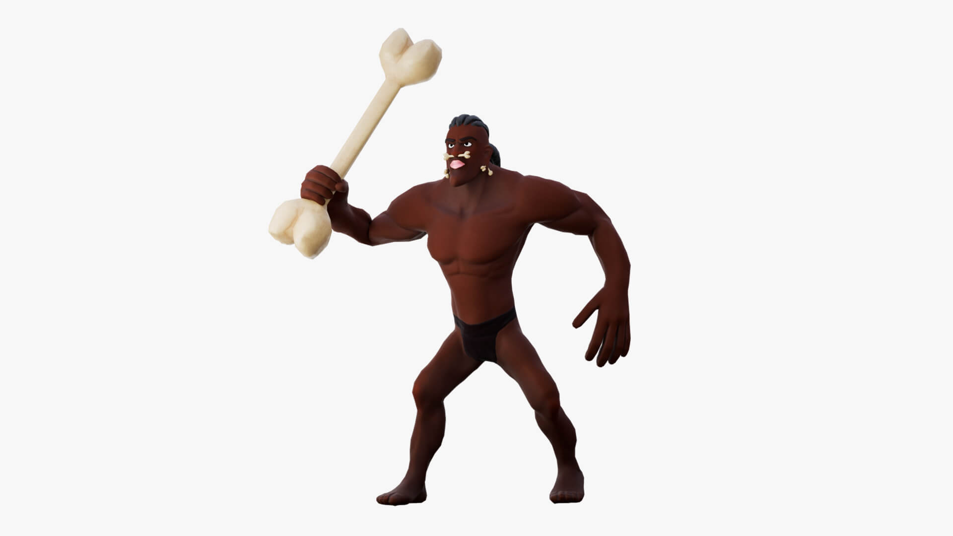 Stylized Savager Primitive Wild Rigged Stylized Character 3D Model