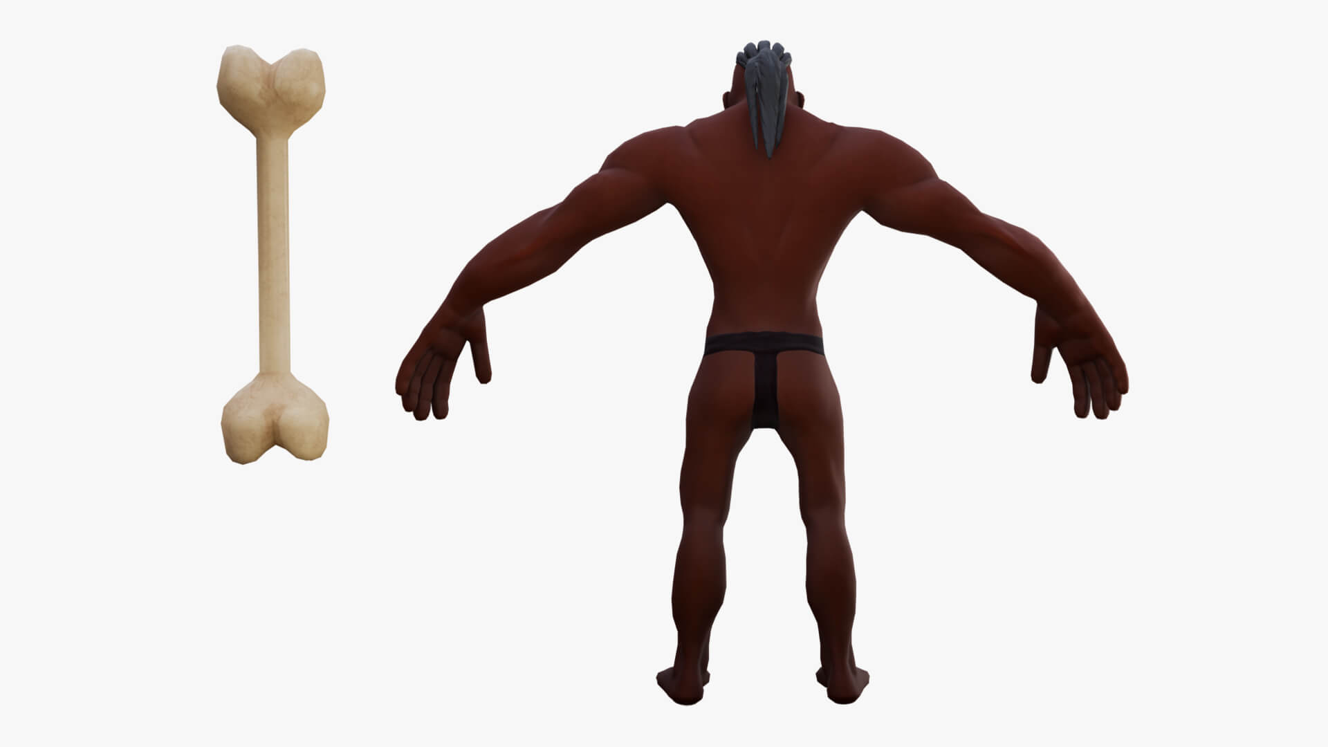 Stylized Savager Primitive Wild Rigged Stylized Character 3D Model