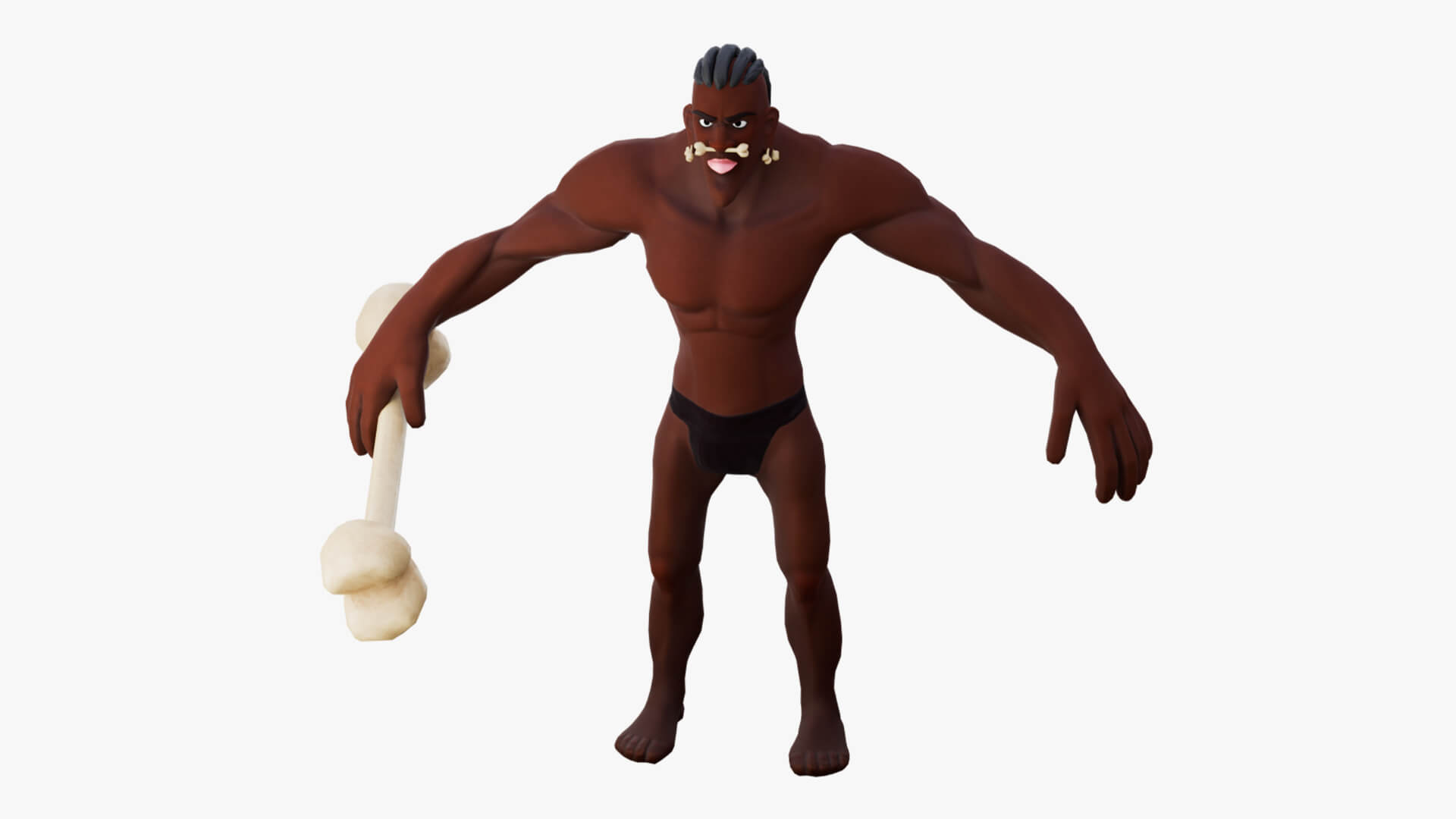 Stylized Savager Primitive Wild Rigged Stylized Character 3D Model