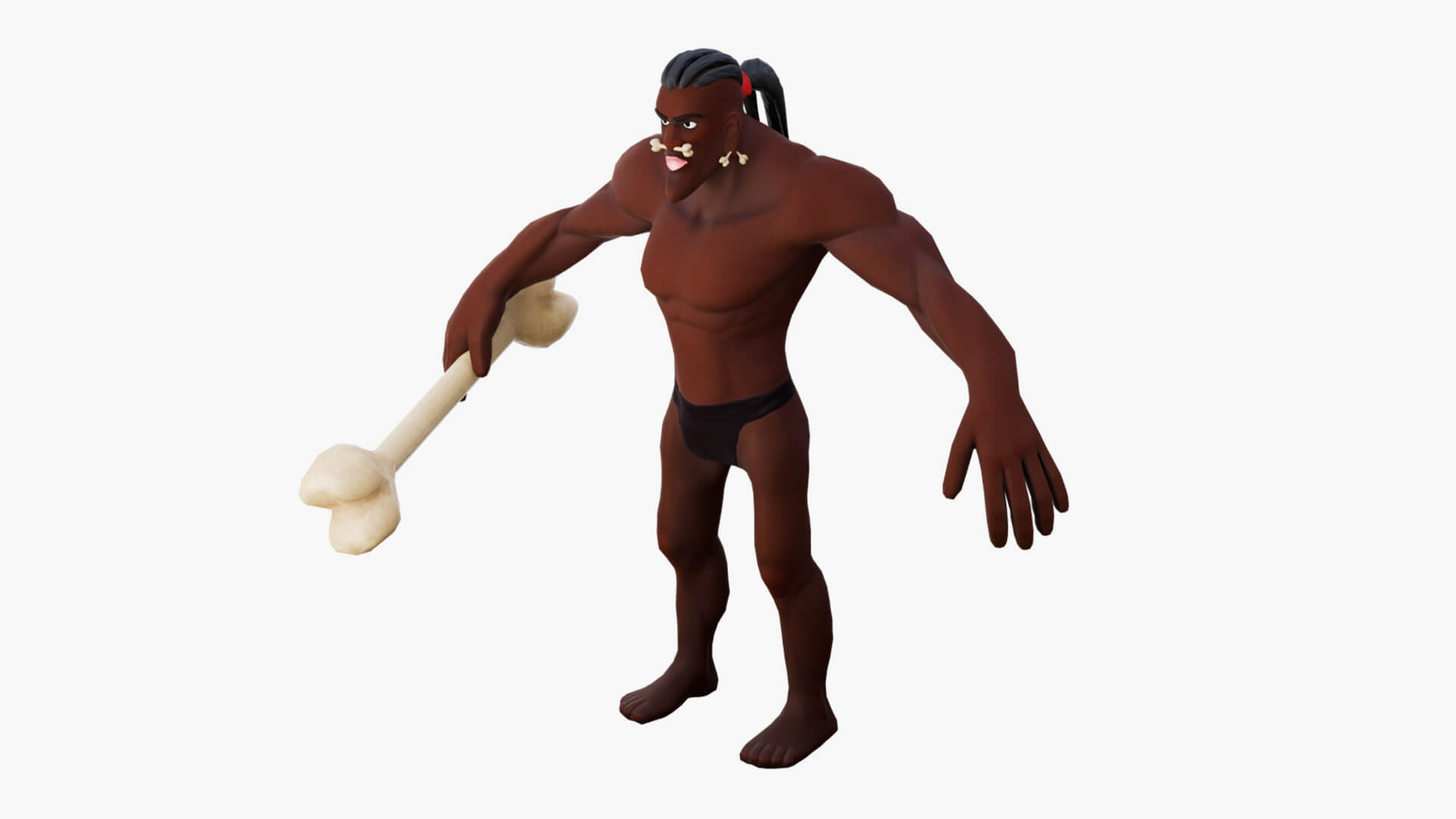 Stylized Savager Primitive Wild Rigged Stylized Character 3D Model