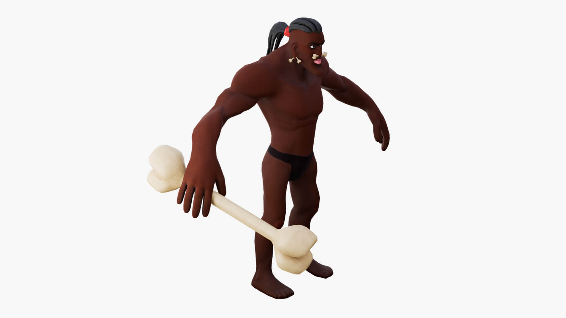 Stylized Savager Primitive Wild Rigged Stylized Character 3D Model