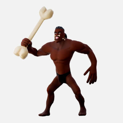 Stylized Savager Primitive Wild Rigged Stylized Character