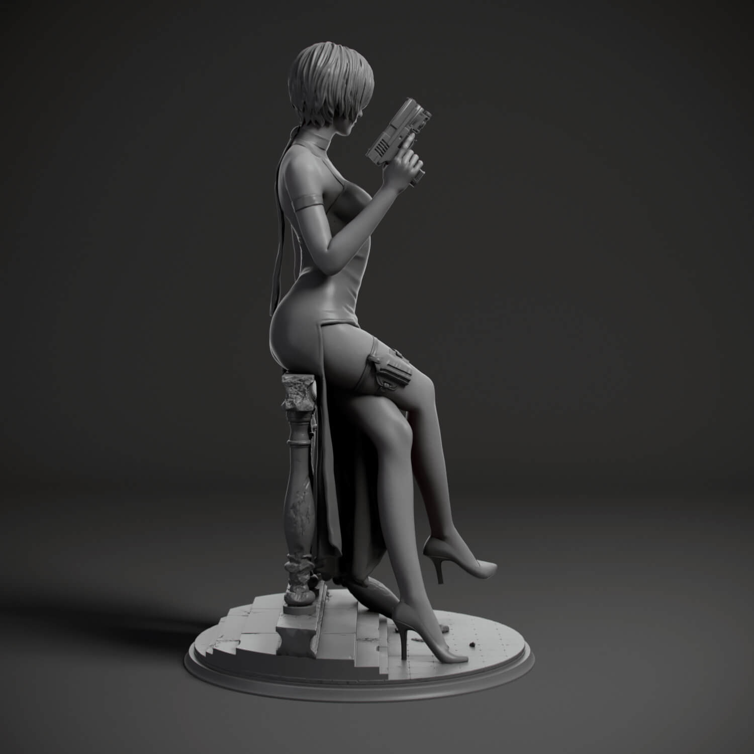 Ada Wong Resident Evil Figure 3D Print Model 3D Model
