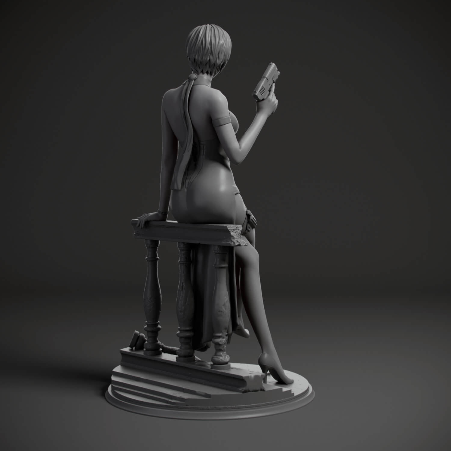 Ada Wong Resident Evil Figure 3D Print Model 3D Model