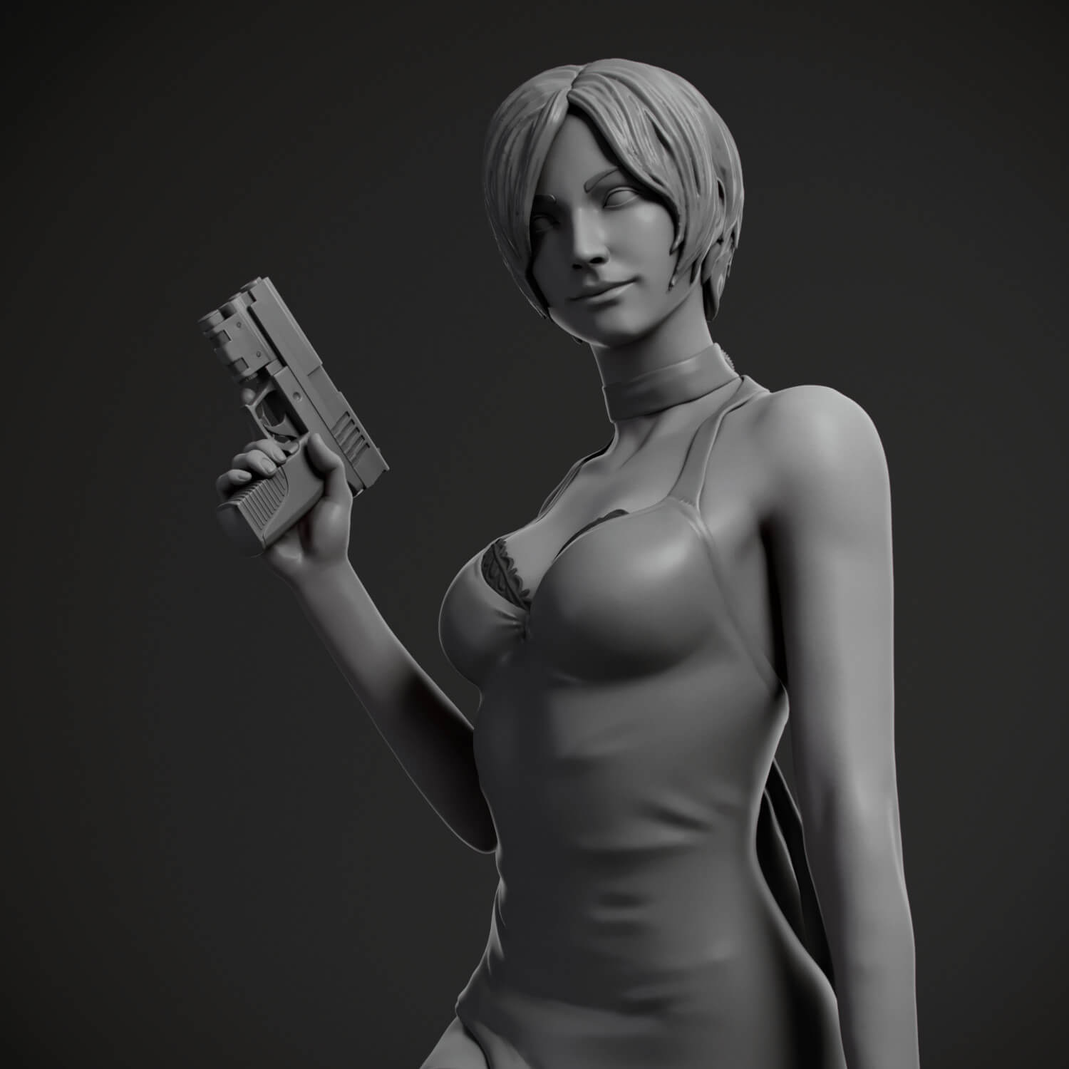 Ada Wong Resident Evil Figure 3D Print Model 3D Model