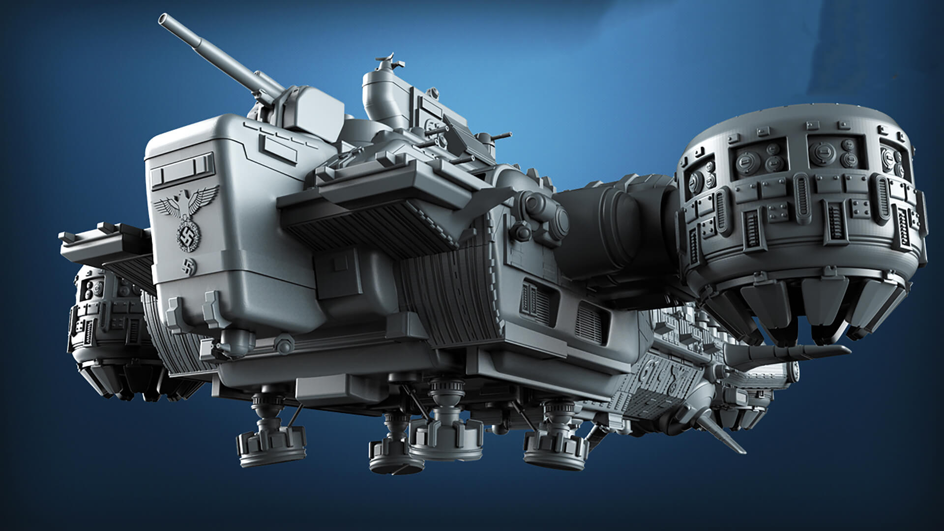 Ausmerzer Wolfenstein Battleship 3D Print Model 3D Model