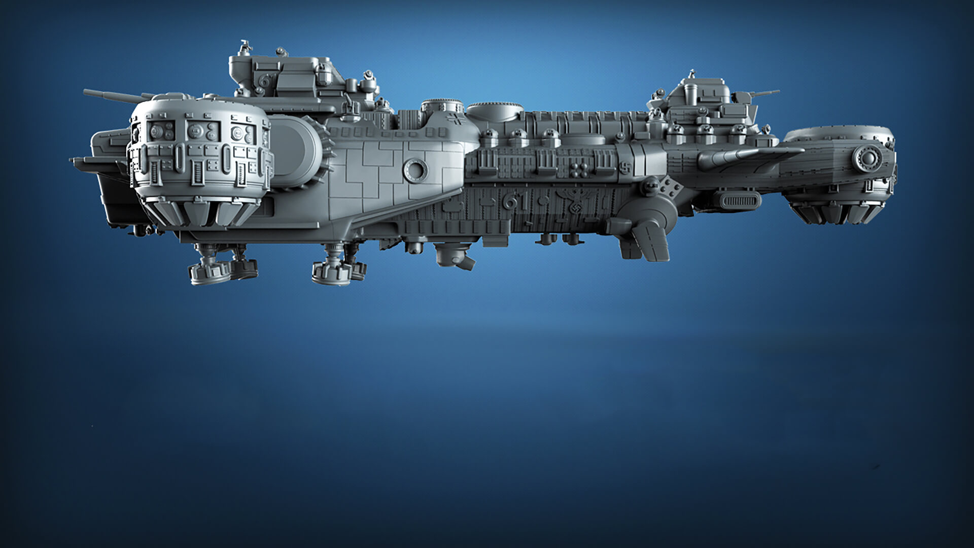 Ausmerzer Wolfenstein Battleship 3D Print Model 3D Model