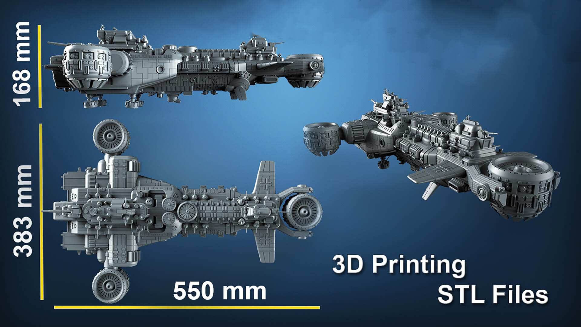 Ausmerzer Wolfenstein Battleship 3D Print Model 3D Model