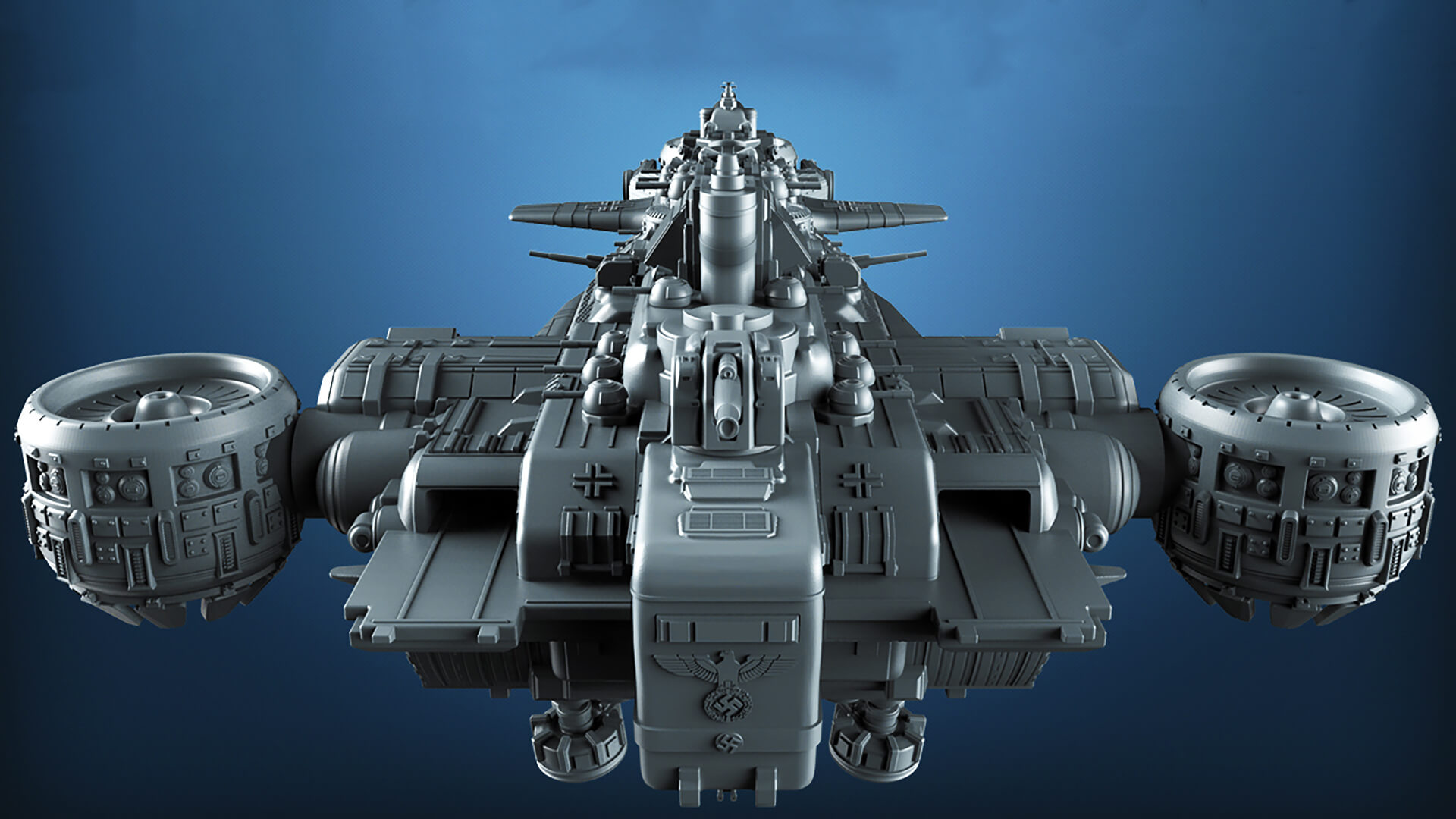 Ausmerzer Wolfenstein Battleship 3D Print Model 3D Model