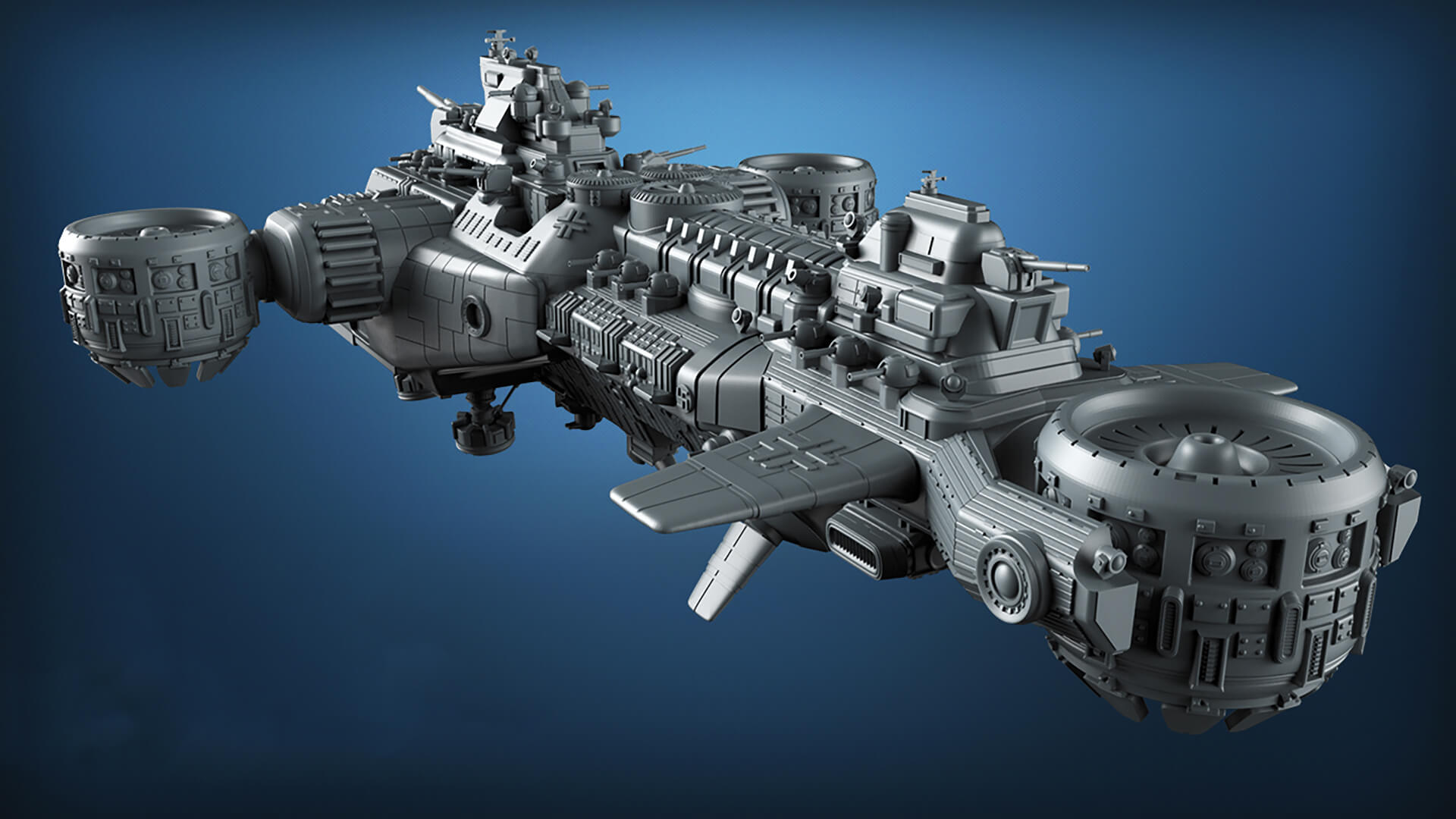 Ausmerzer Wolfenstein Battleship 3D Print Model 3D Model