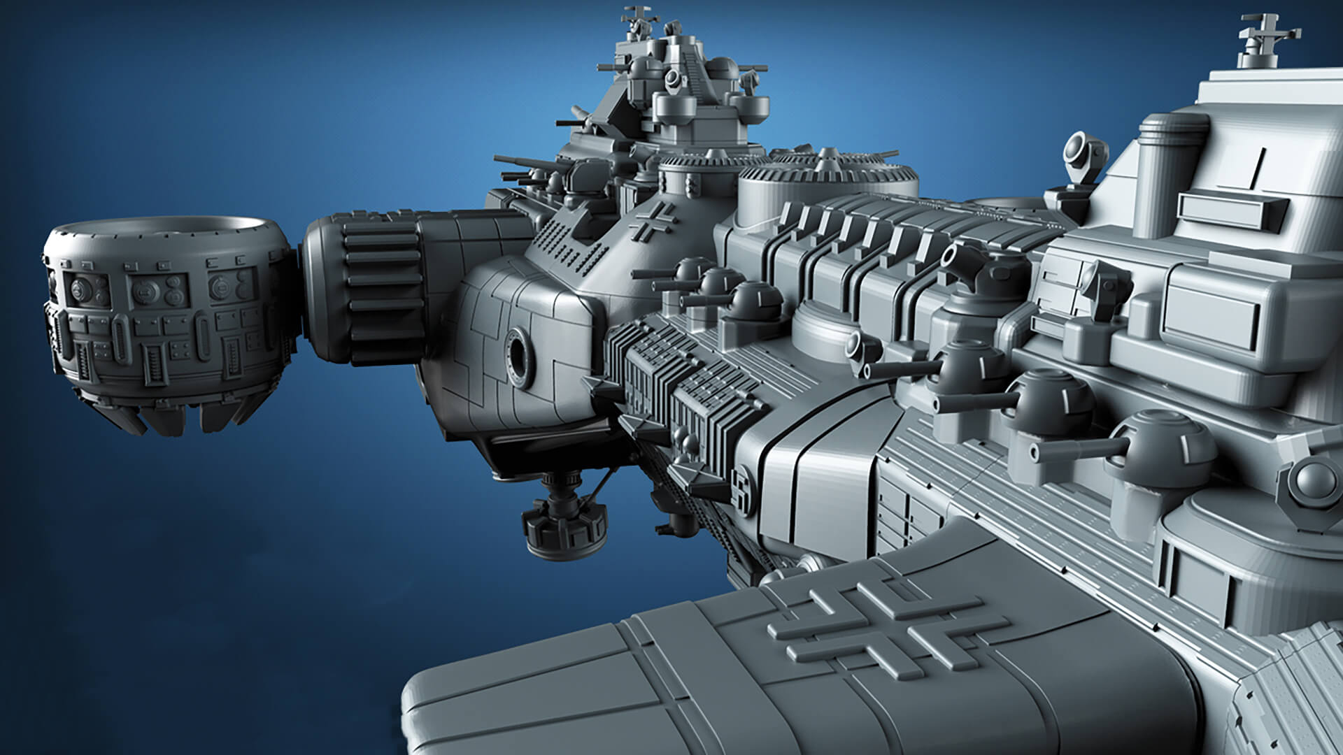 Ausmerzer Wolfenstein Battleship 3D Print Model 3D Model