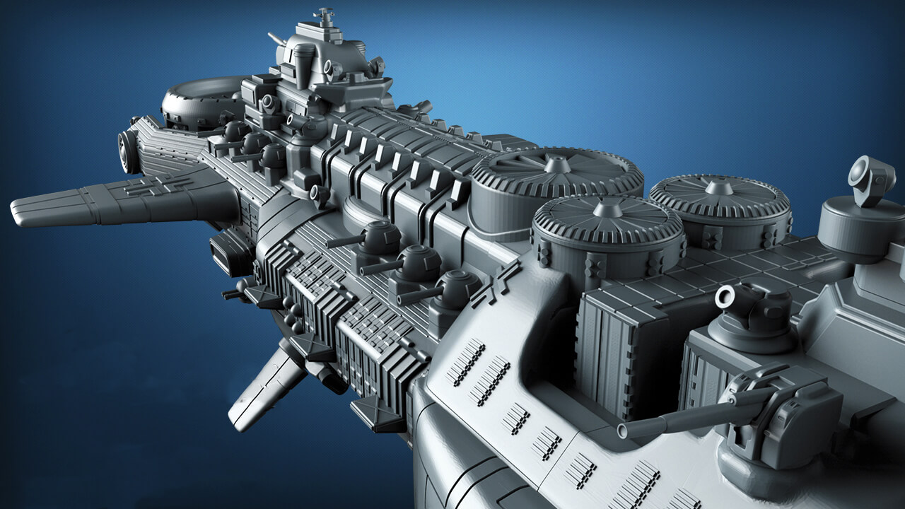 Ausmerzer Wolfenstein Battleship 3D Print Model 3D Model