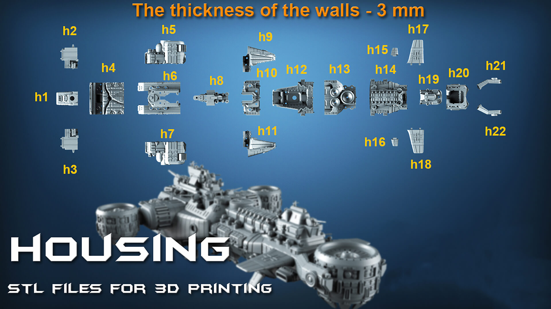 Ausmerzer Wolfenstein Battleship 3D Print Model 3D Model