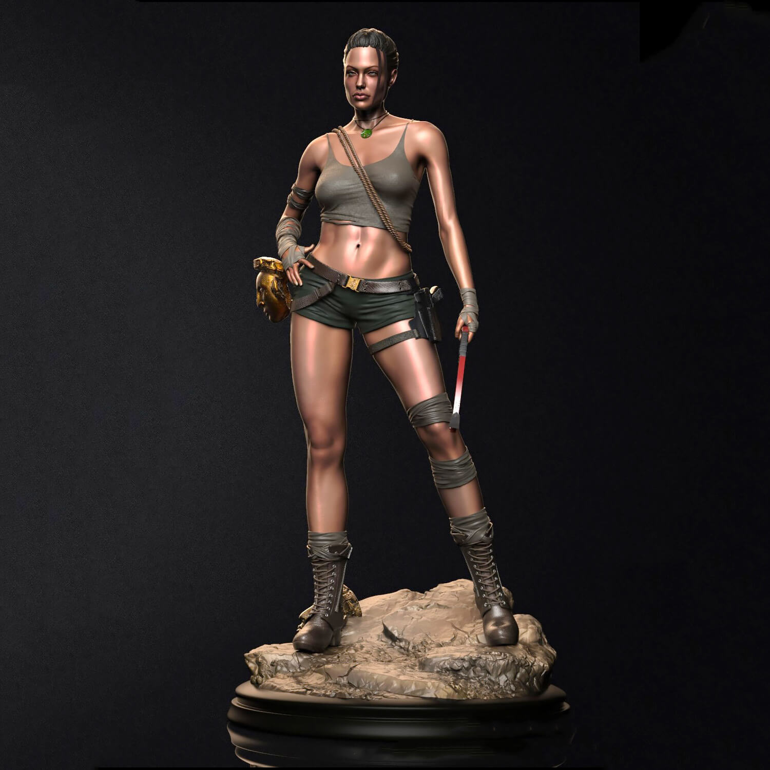 Lara Croft Angelina Jolie From Tomb Raider 3D Print Model 3D Model
