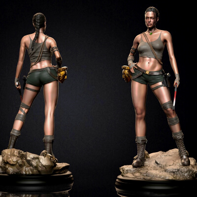 Lara Croft Angelina Jolie From Tomb Raider 3D Print Model