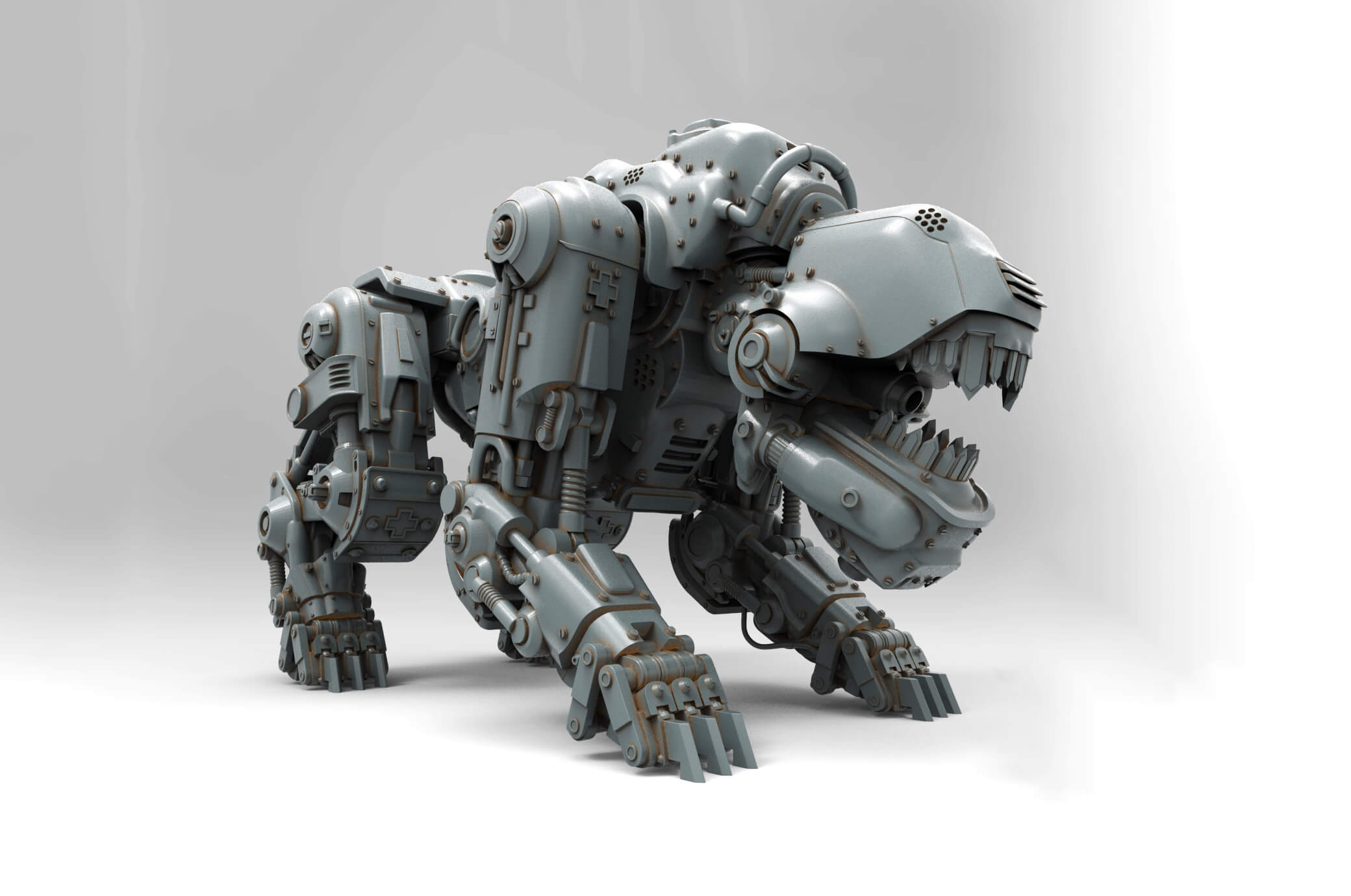 Panzerhund Wolfenstein Military Robot Dog 3D Print Model 3D Model