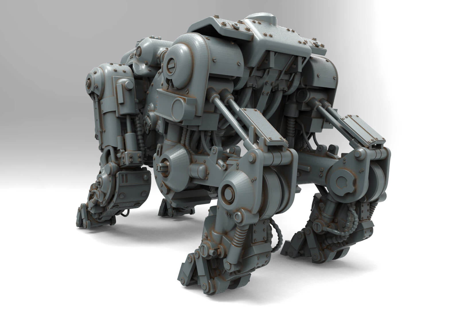 Panzerhund Wolfenstein Military Robot Dog 3D Print Model 3D Model