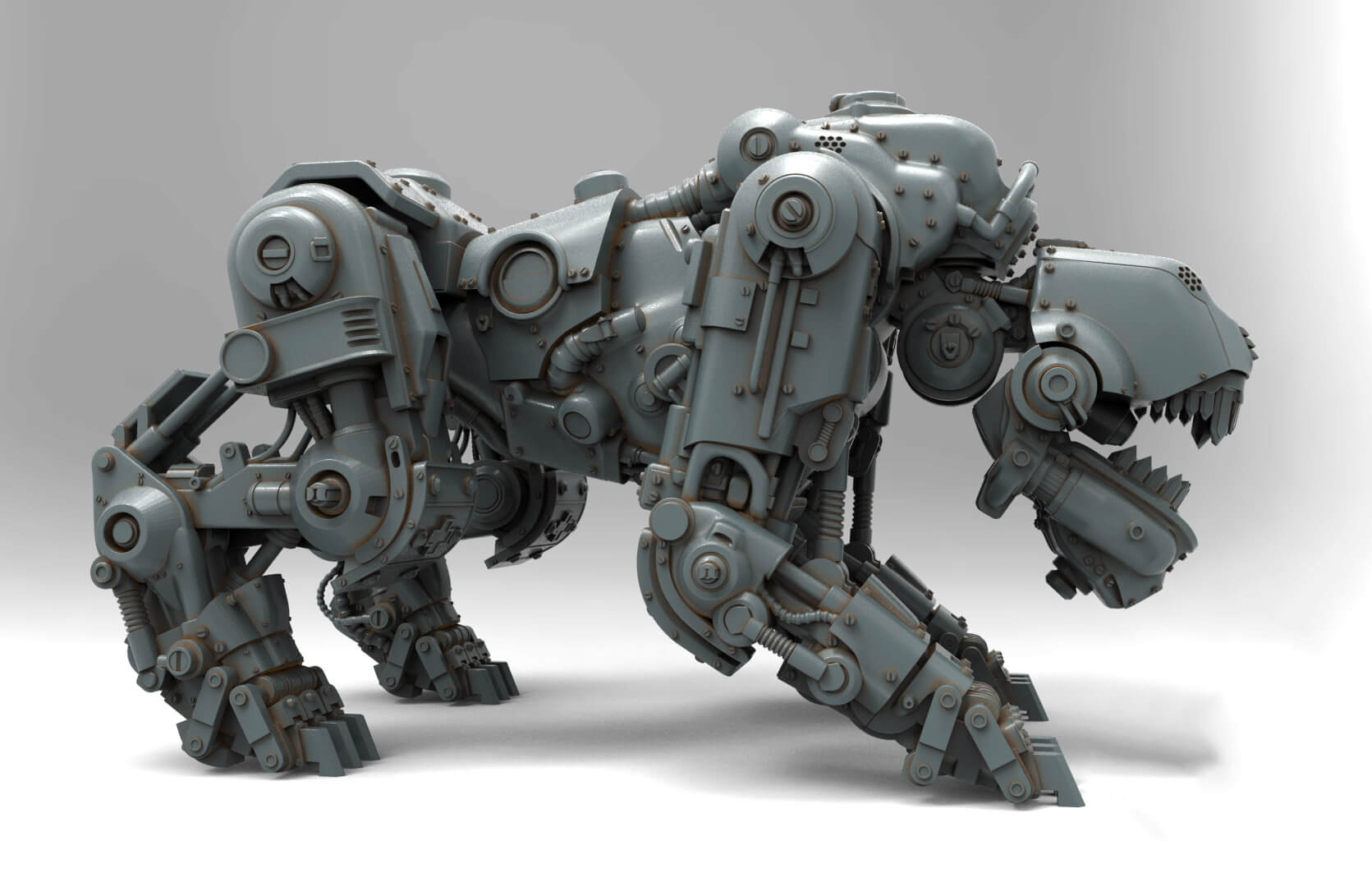 Panzerhund Wolfenstein Military Robot Dog 3D Print Model 3D Model