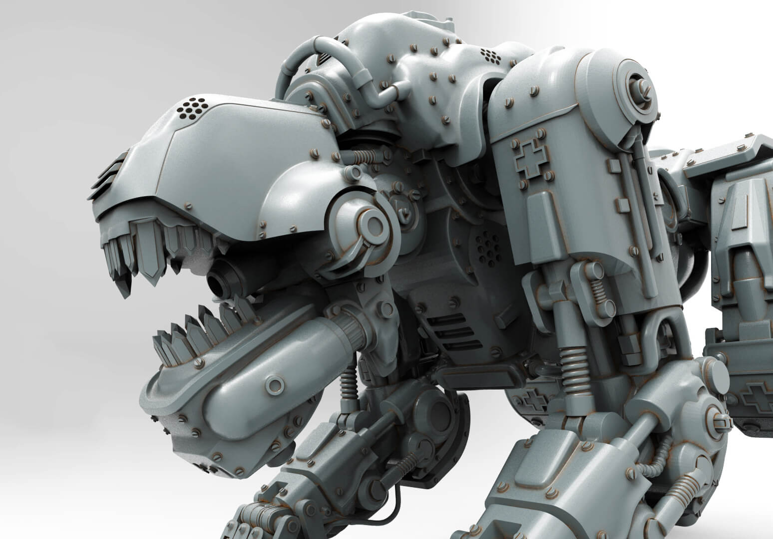 Panzerhund Wolfenstein Military Robot Dog 3D Print Model 3D Model