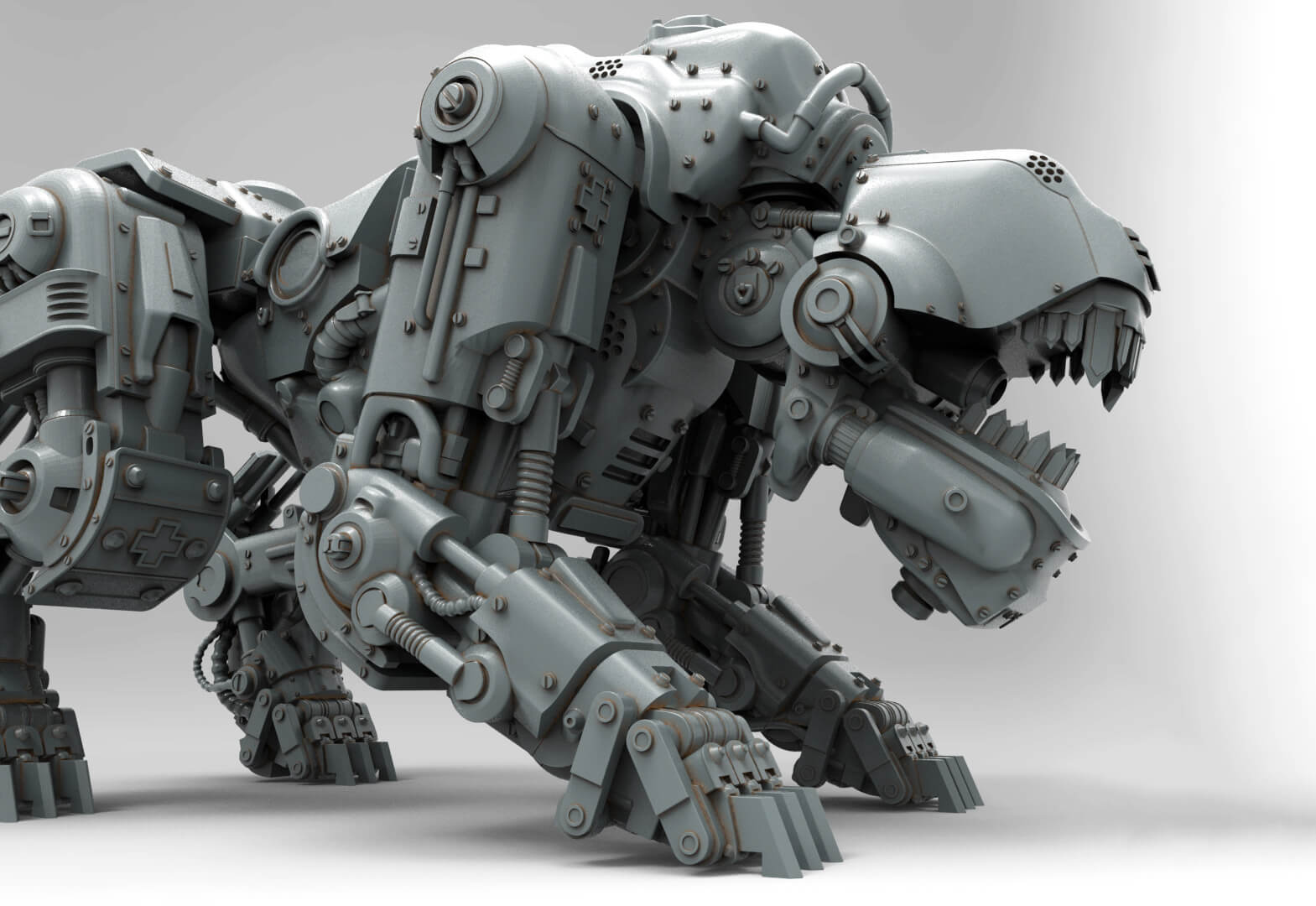 Panzerhund Wolfenstein Military Robot Dog 3D Print Model 3D Model
