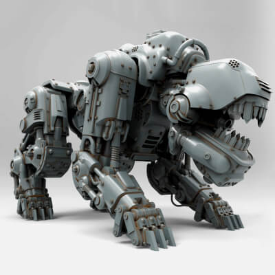 Panzerhund Wolfenstein Military Robot Dog 3D Print Model