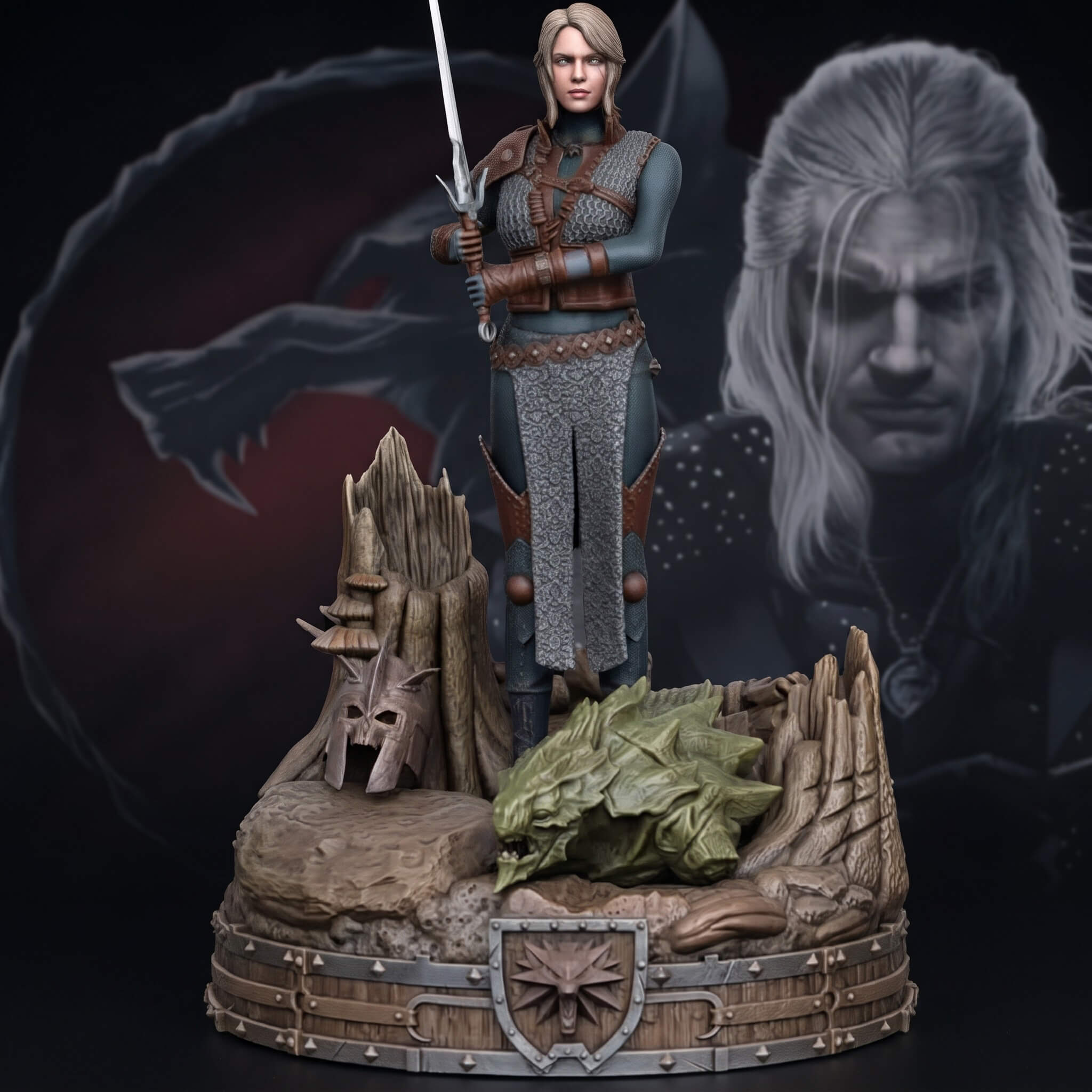 Witcher Ciri Special Figure 3D Print Model 3D Model