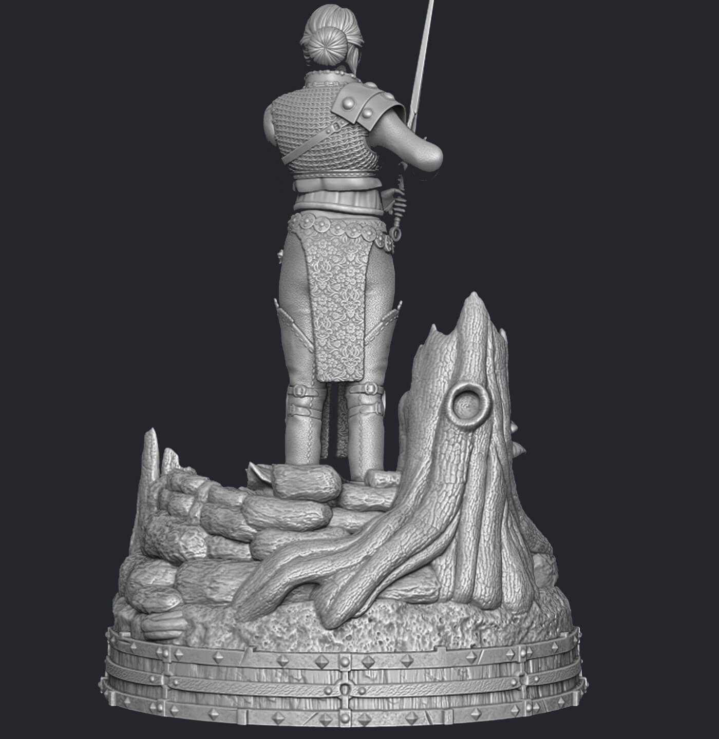 Witcher Ciri Special Figure 3D Print Model 3D Model