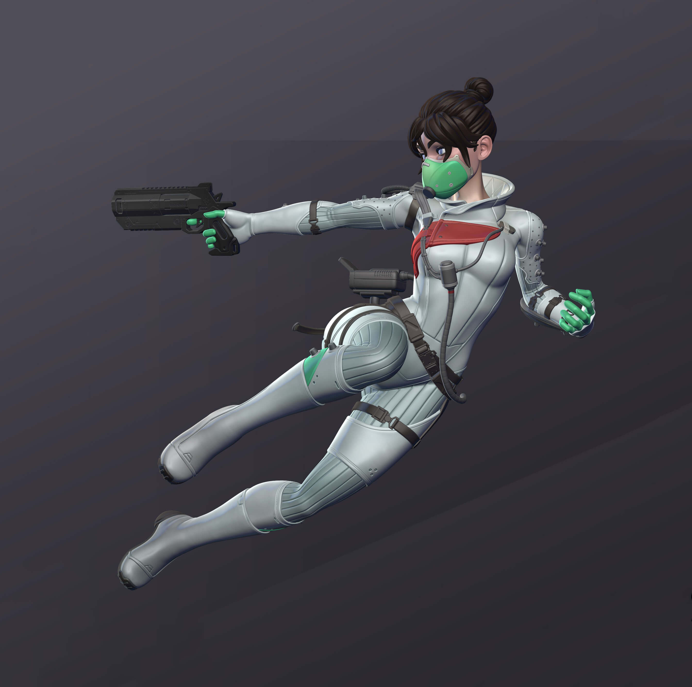 Wraith from Apex Legends Figure 3D Print Model 3D Model