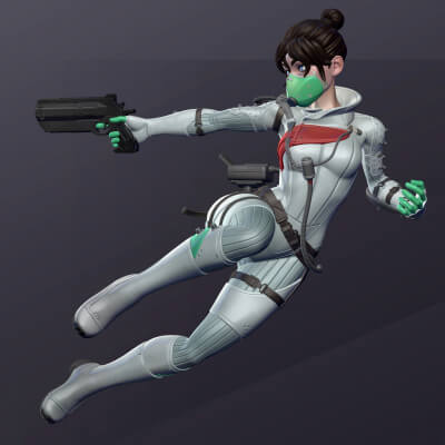 Wraith from Apex Legends Figure 3D Print Model