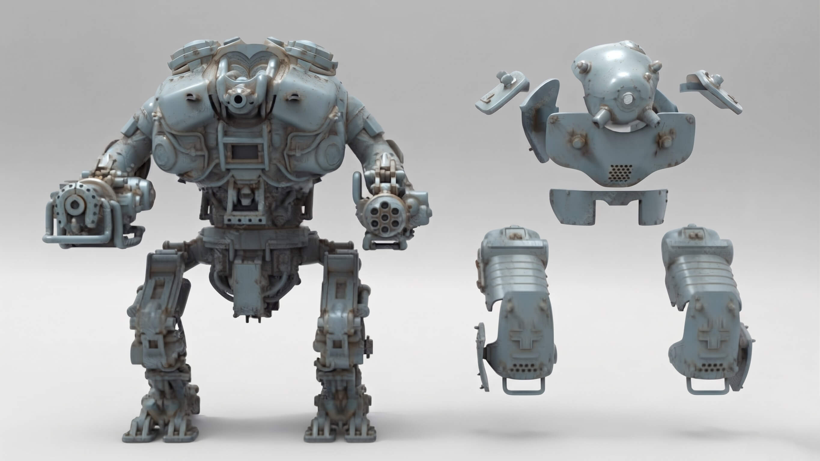Zitadelle Wolfenstein Robot 3D Print Model 3D Model