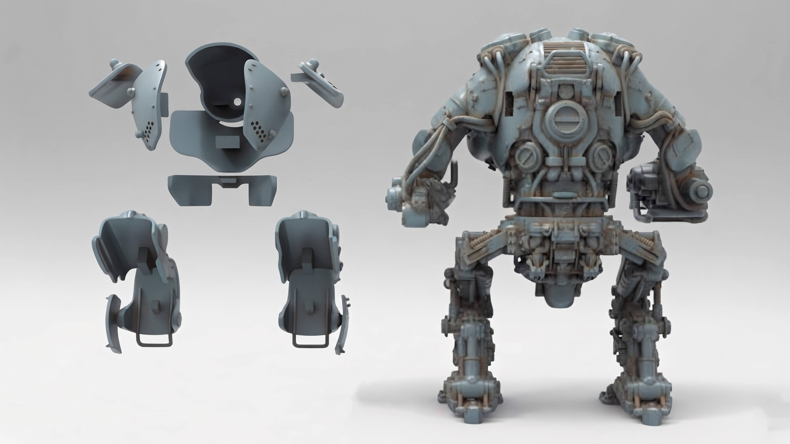 Zitadelle Wolfenstein Robot 3D Print Model 3D Model