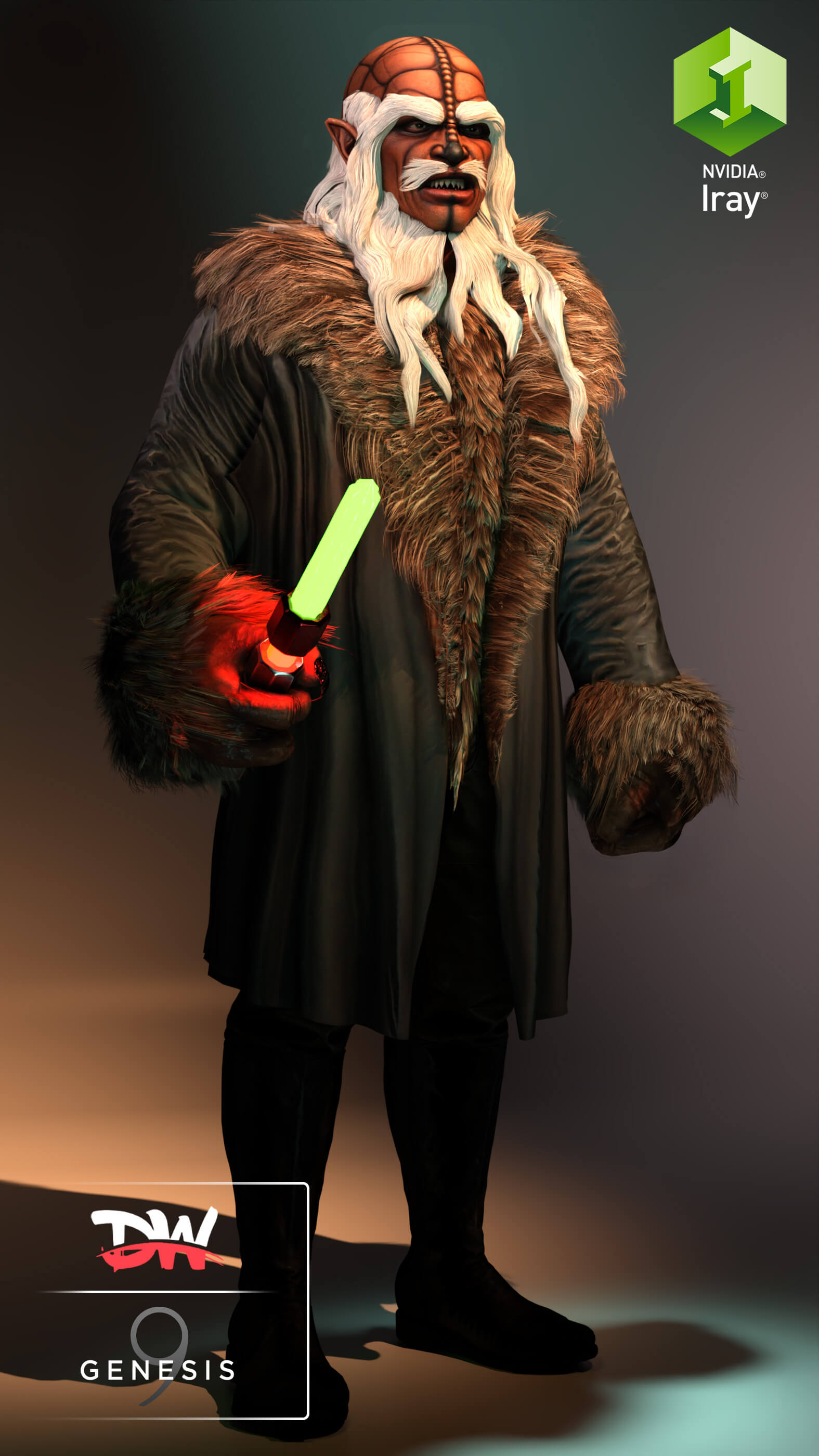 Star Trek TNG Antican Alien Genesis 9 Daz Content