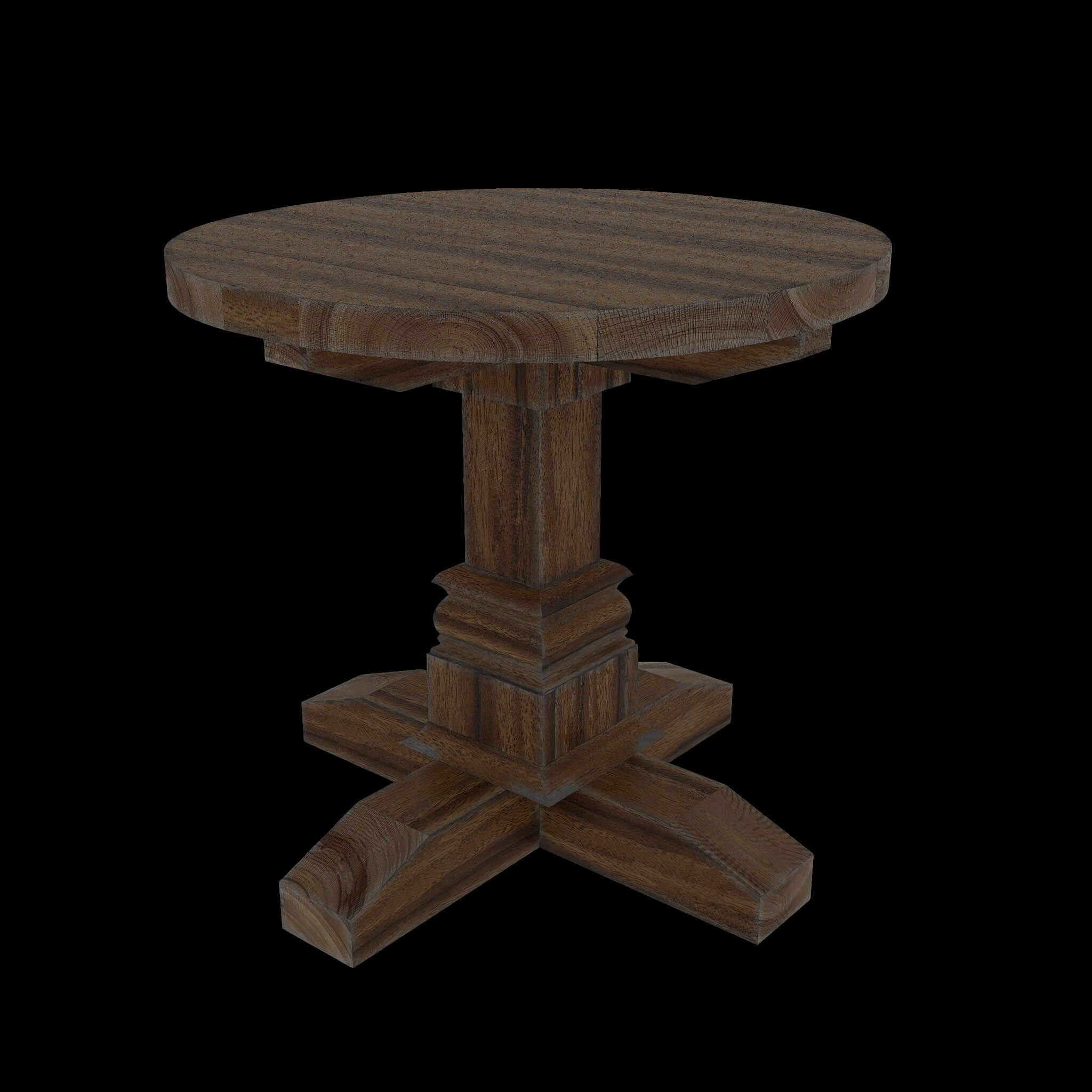 Circular End Table 3D Model