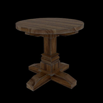 Circular End Table 3D Model