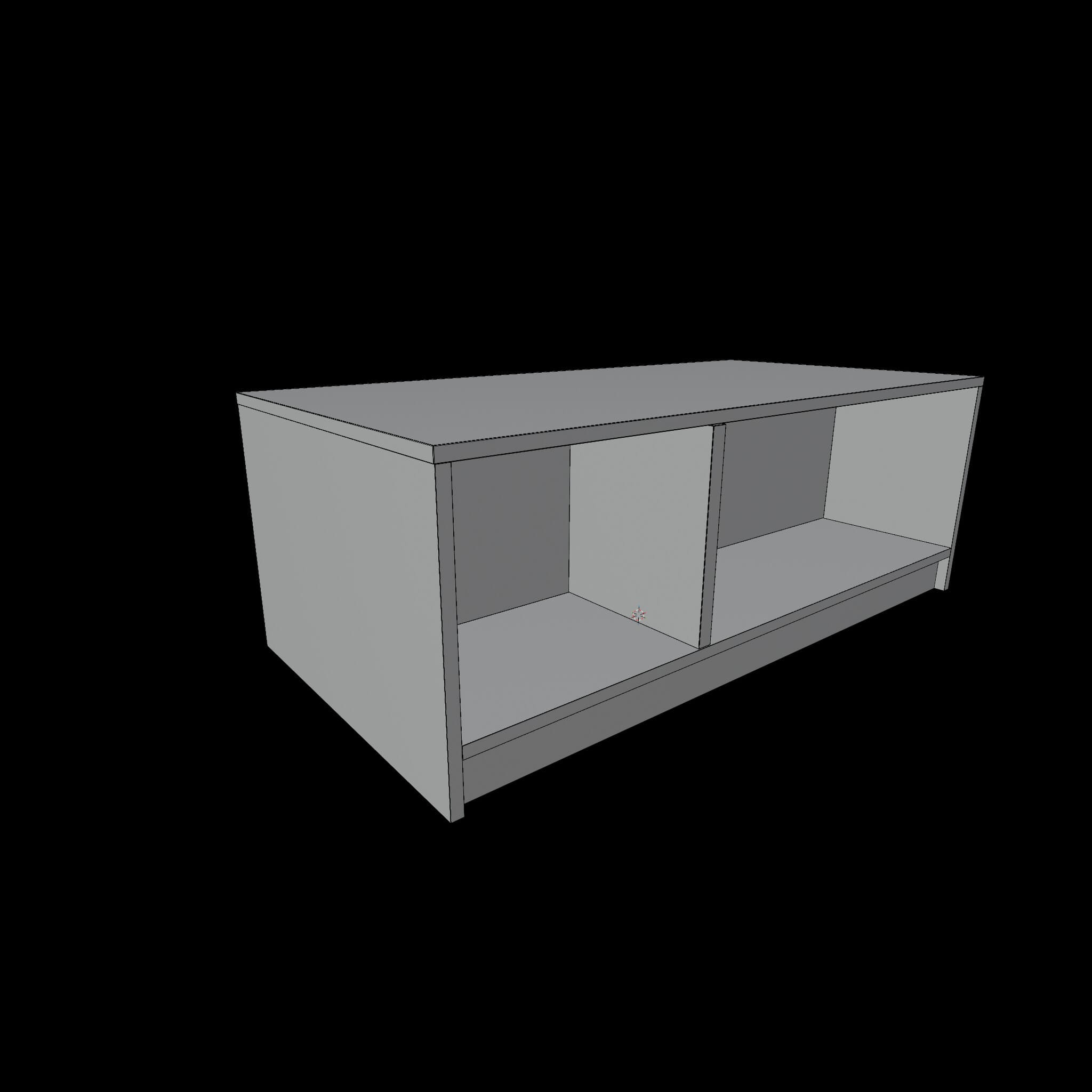 Coffee Table with Cubbies 3D Model