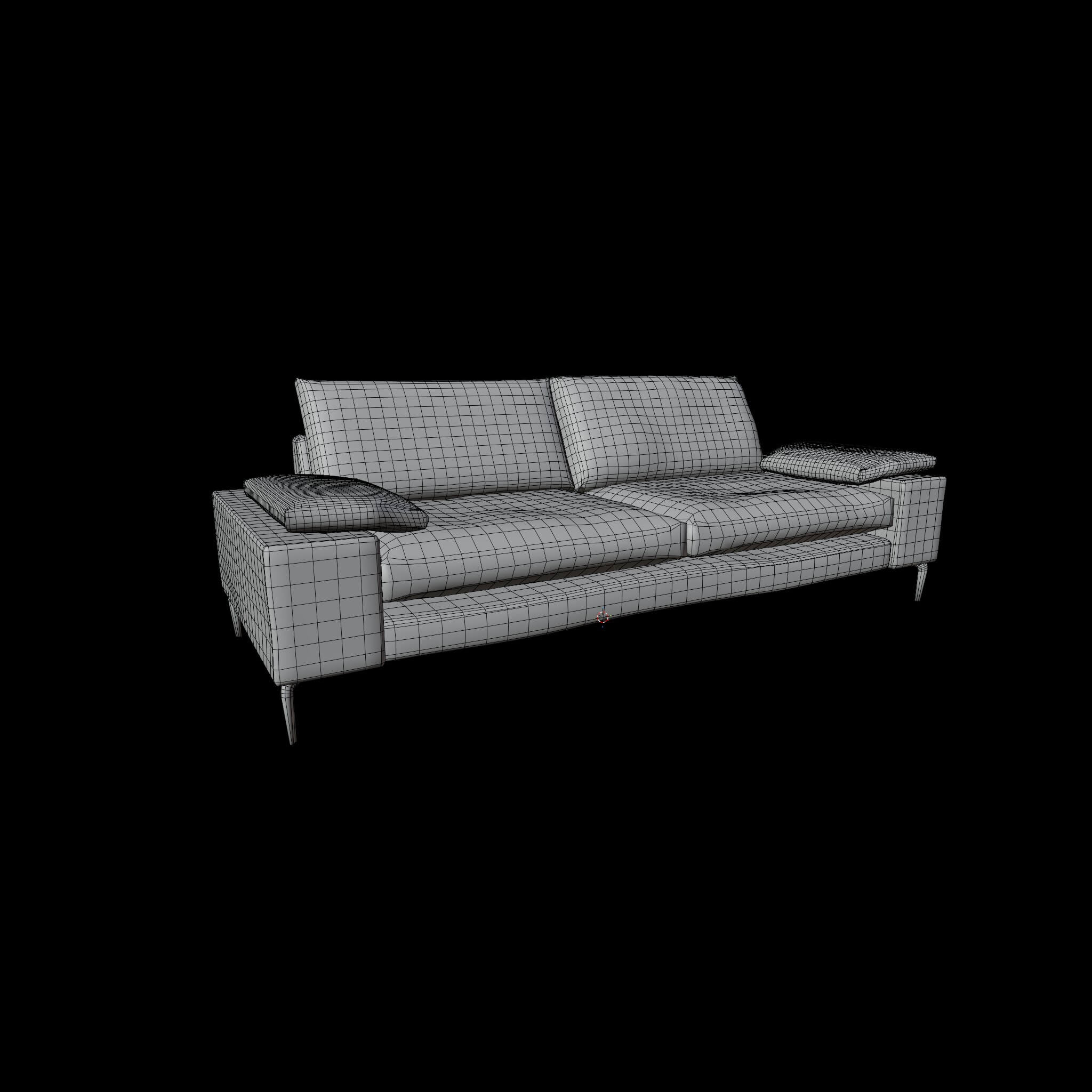 Lime Green Couch 3D Model