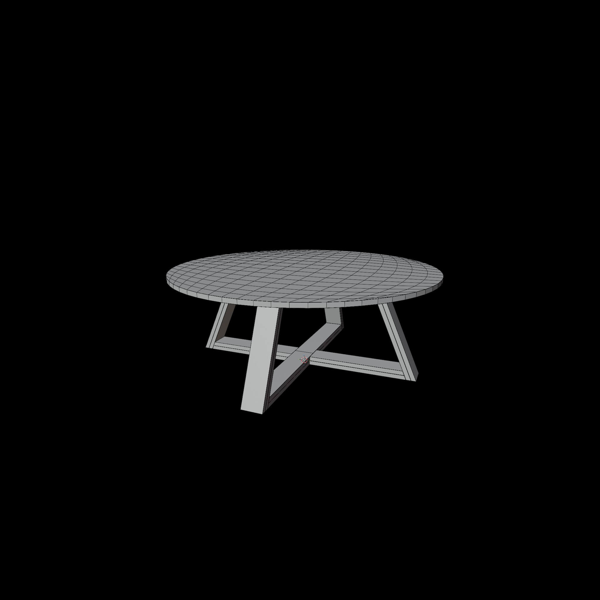 Round Coffee Table 3D Model